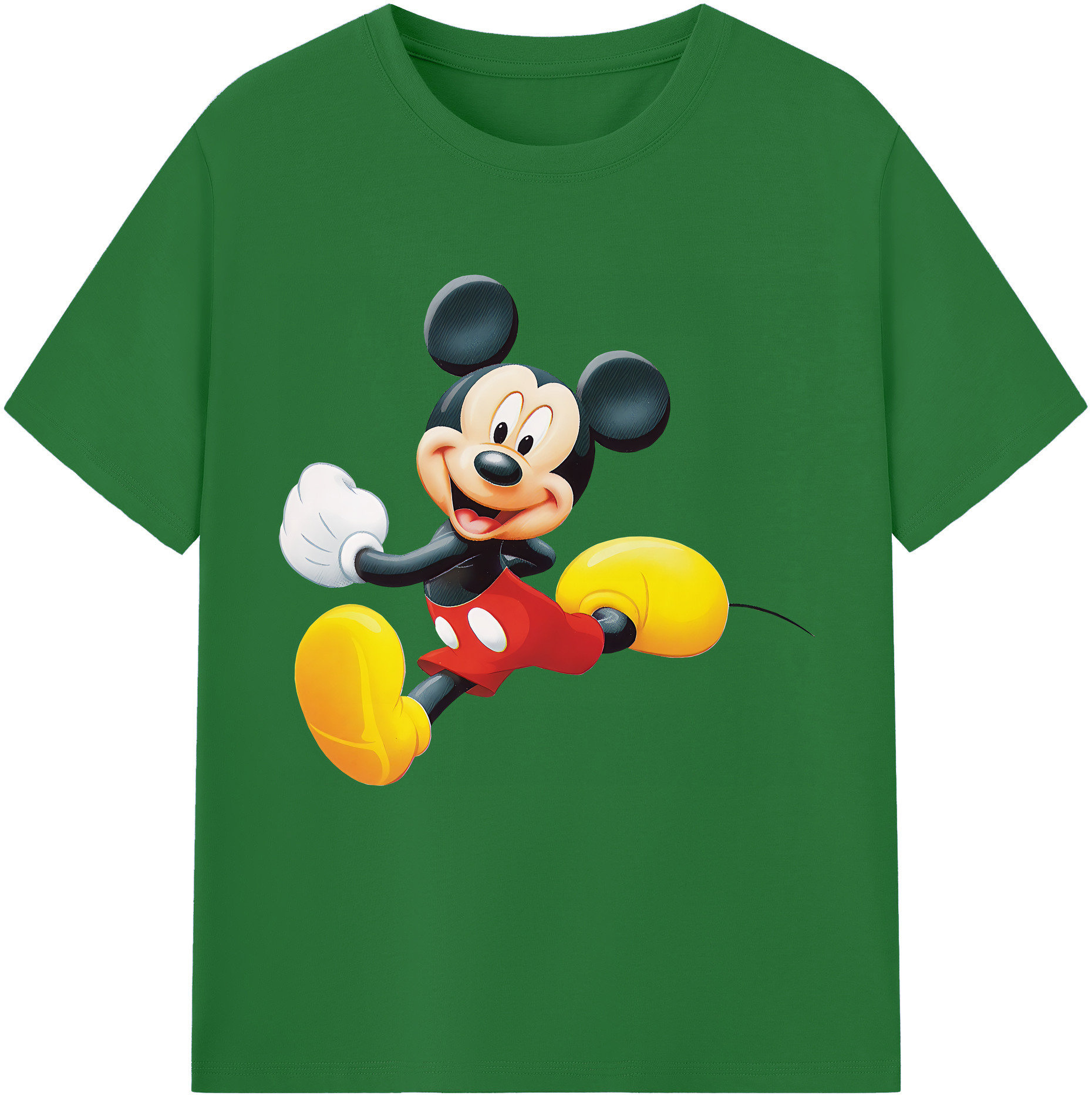（画像用） ミッキーマウス Mickey Mouse 綿100％半袖Tシャツ（フロントプリント）