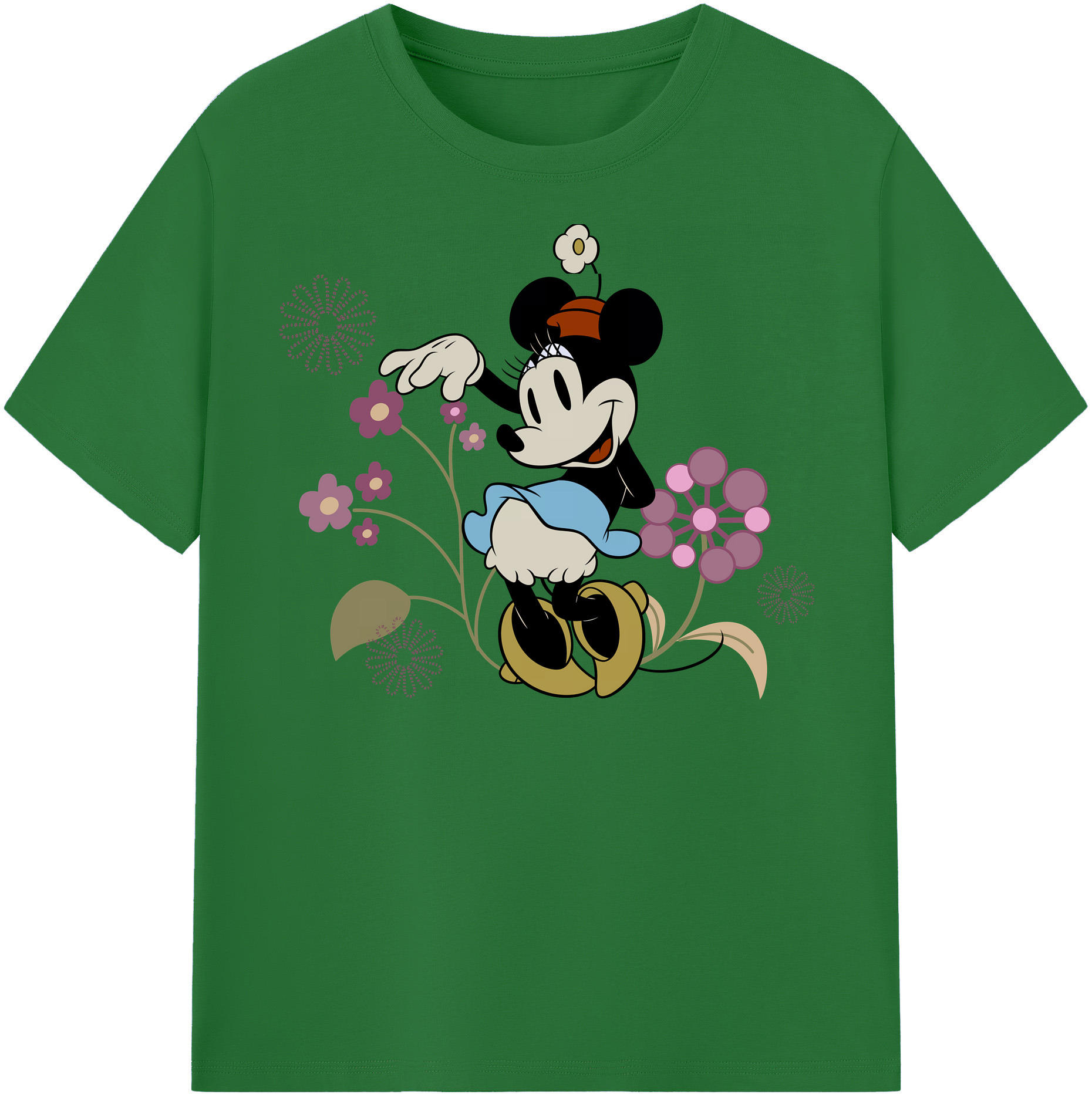 （画像用） ミッキーマウス Mickey Mouse 綿100％半袖Tシャツ（フロントプリント）