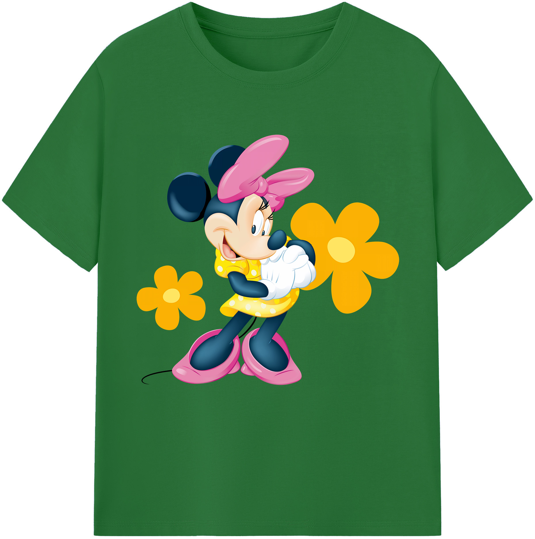 （画像用） ミッキーマウス Mickey Mouse 綿100％半袖Tシャツ（フロントプリント）