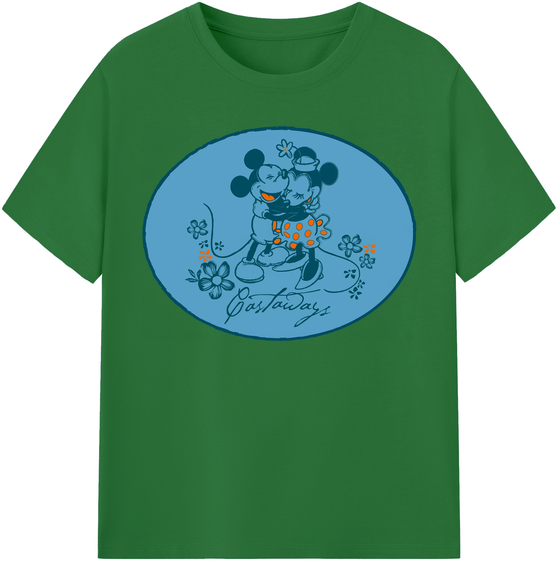 （画像用） ミッキーマウス Mickey Mouse 綿100％半袖Tシャツ（フロントプリント）