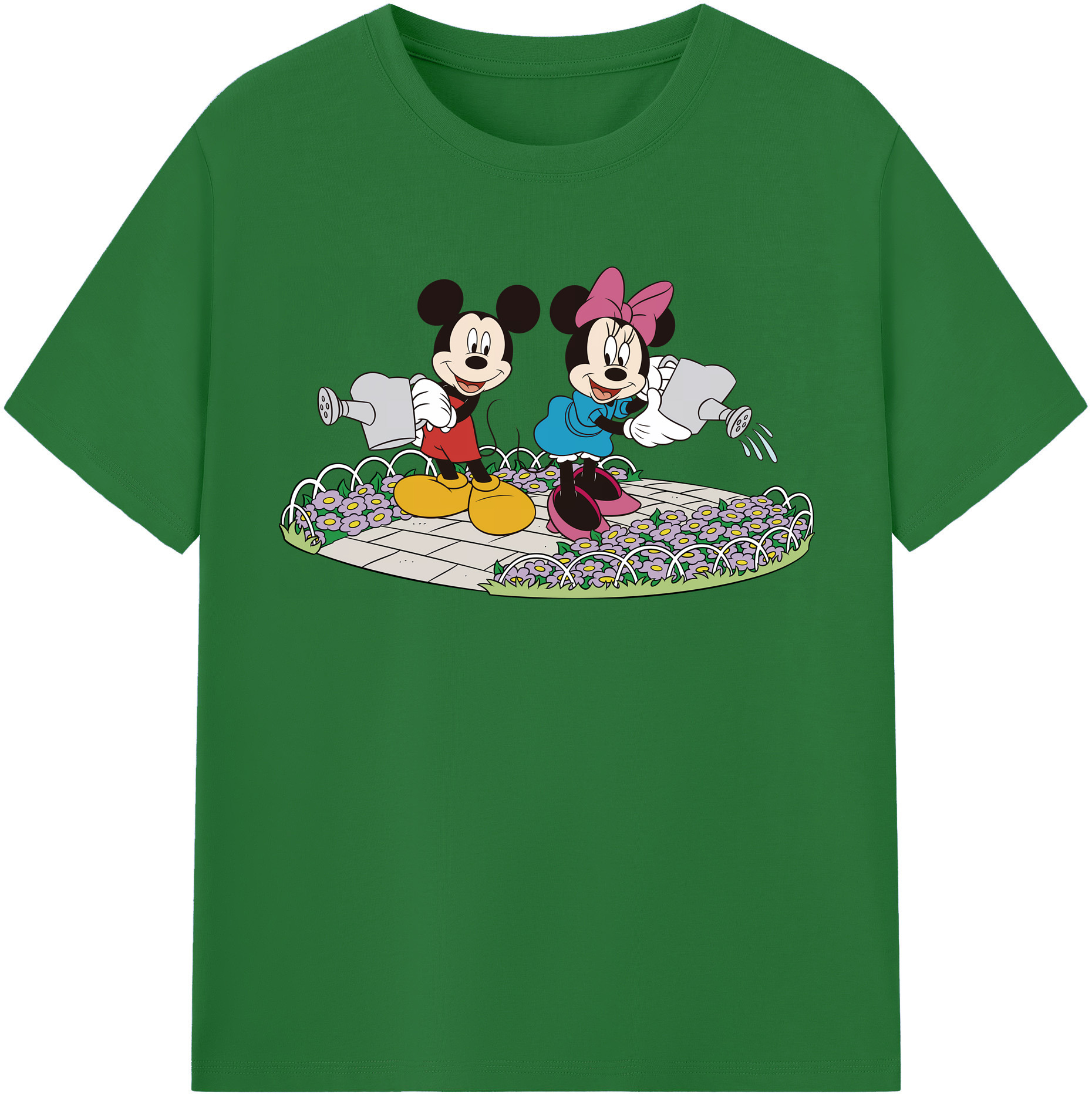 （画像用） ミッキーマウス Mickey Mouse 綿100％半袖Tシャツ（フロントプリント）