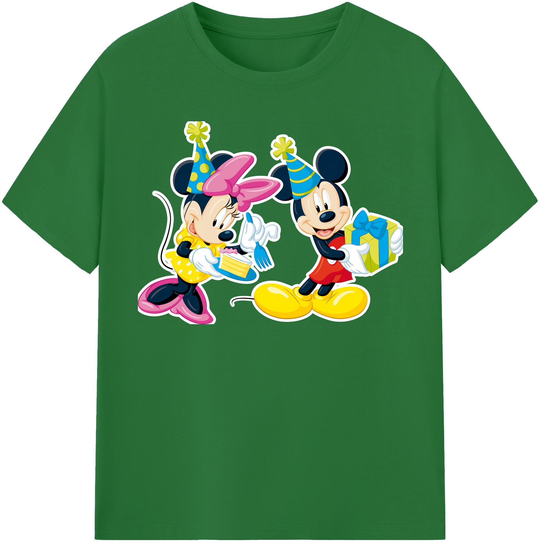 （画像用） ミッキーマウス Mickey Mouse 綿100％半袖Tシャツ（フロントプリント）