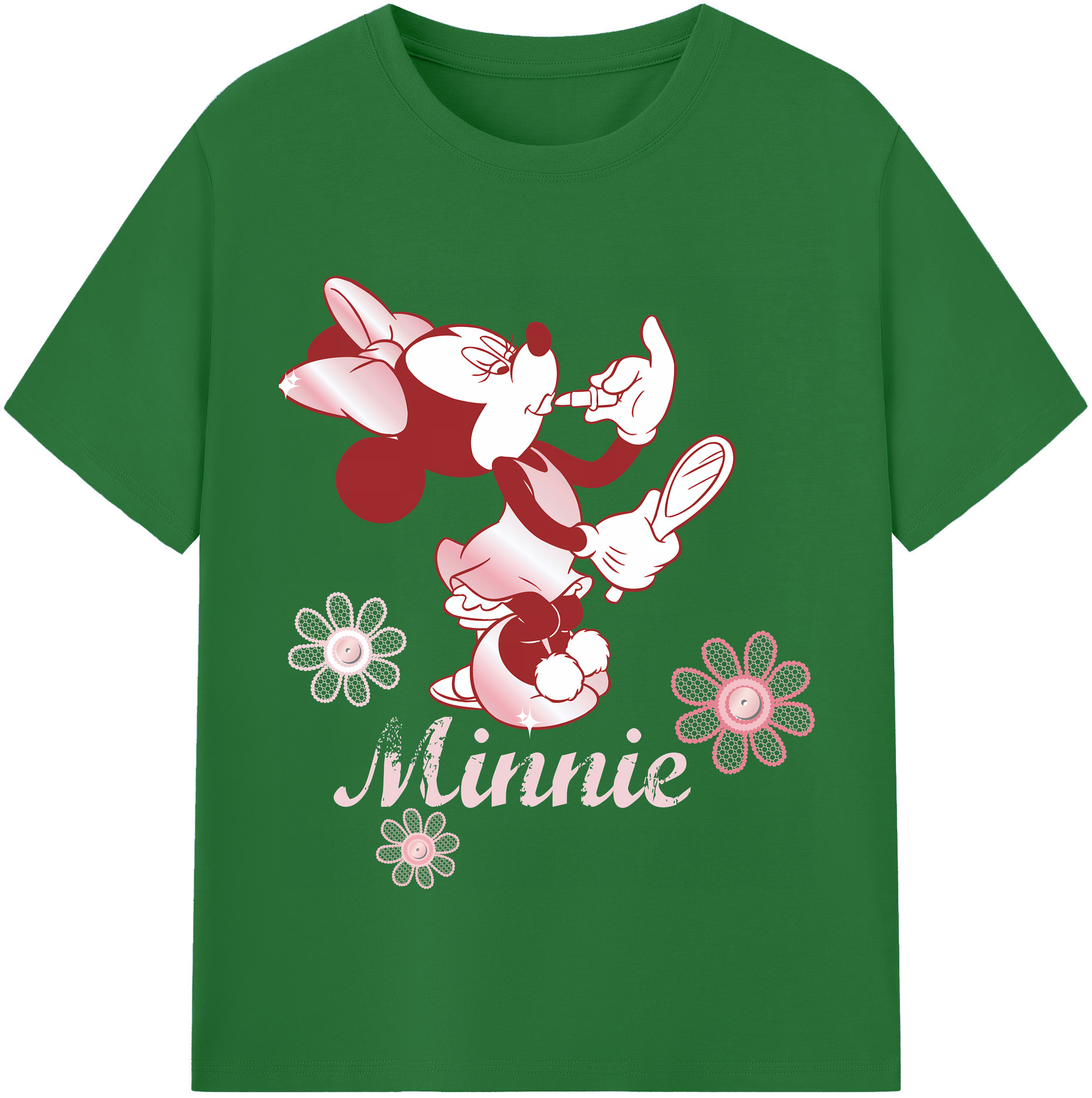 （画像用） ミッキーマウス Mickey Mouse 綿100％半袖Tシャツ（フロントプリント）
