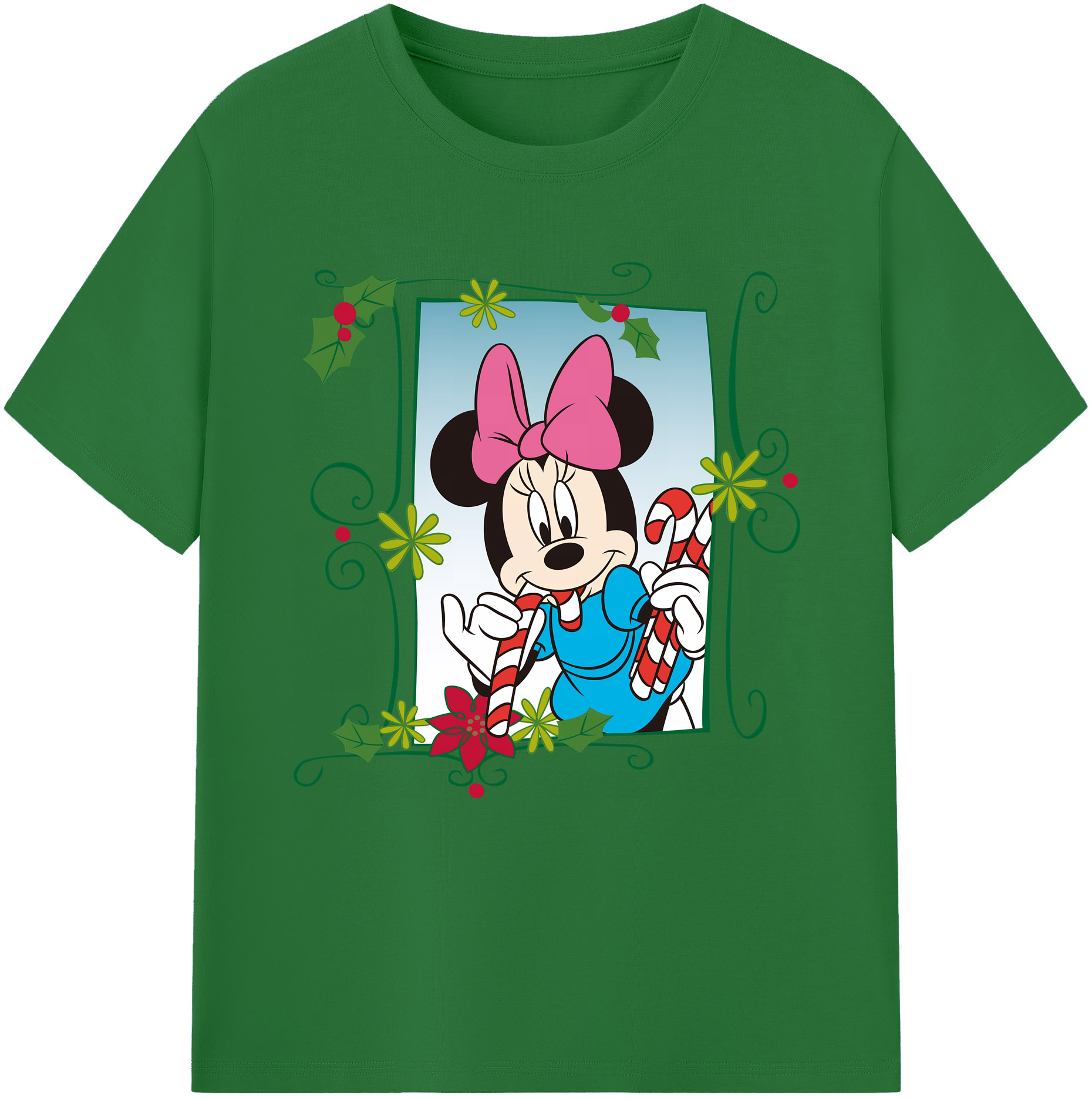 （画像用） ミッキーマウス Mickey Mouse 綿100％半袖Tシャツ（フロントプリント）