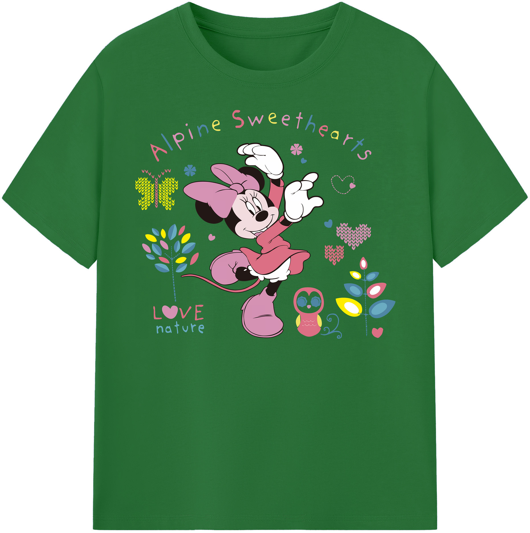 （画像用） ミッキーマウス Mickey Mouse 綿100％半袖Tシャツ（フロントプリント）