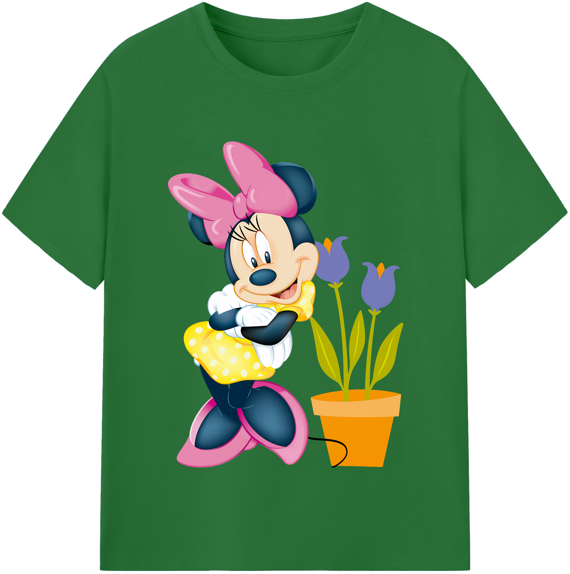 （画像用） ミッキーマウス Mickey Mouse 綿100％半袖Tシャツ（フロントプリント）