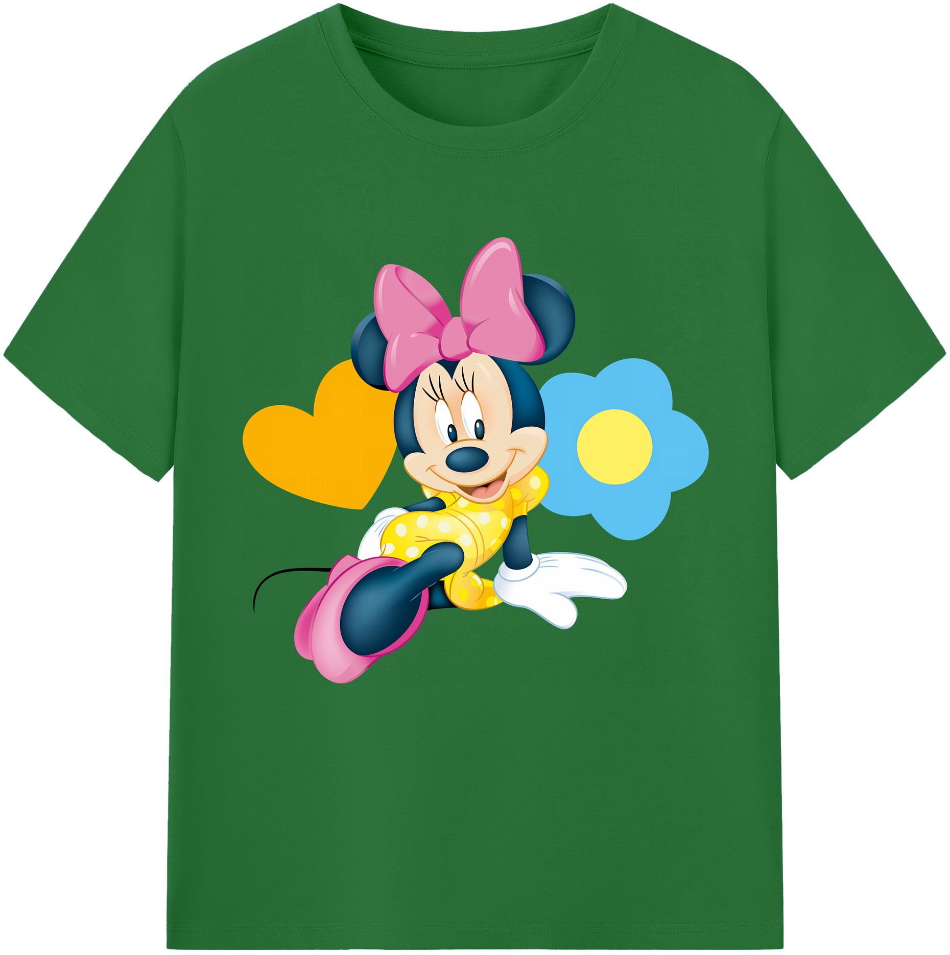 （画像用） ミッキーマウス Mickey Mouse 綿100％半袖Tシャツ（フロントプリント）
