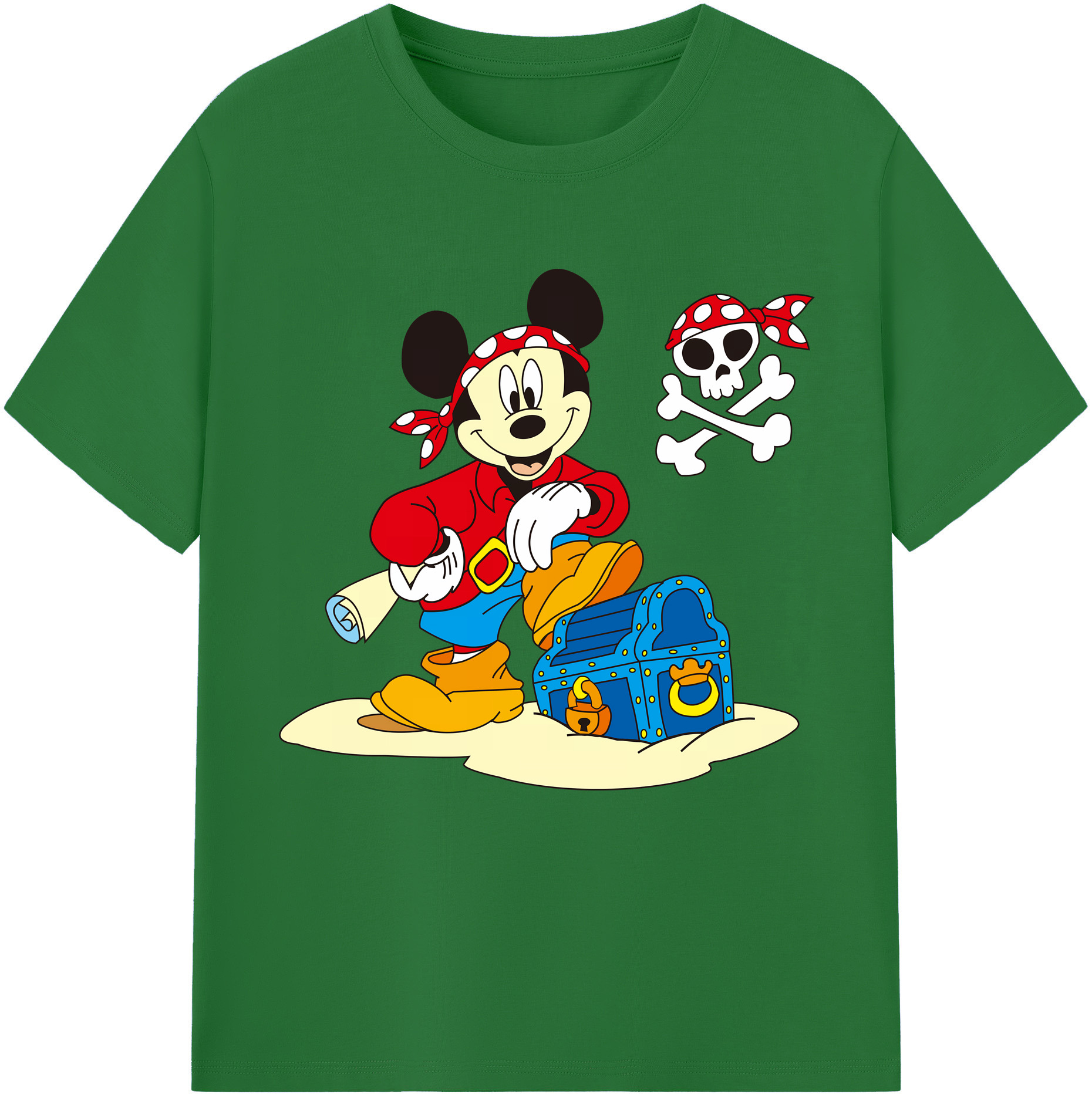 （画像用） ミッキーマウス Mickey Mouse 綿100％半袖Tシャツ（フロントプリント）