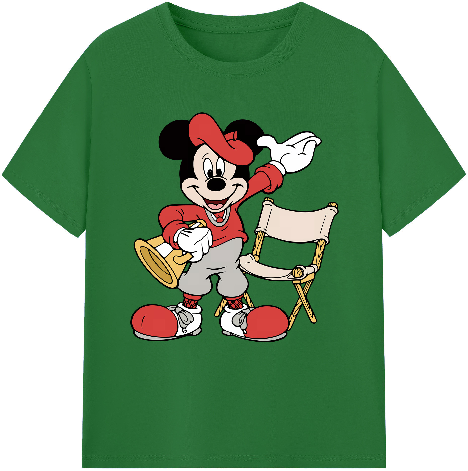 （画像用） ミッキーマウス Mickey Mouse 綿100％半袖Tシャツ（フロントプリント）