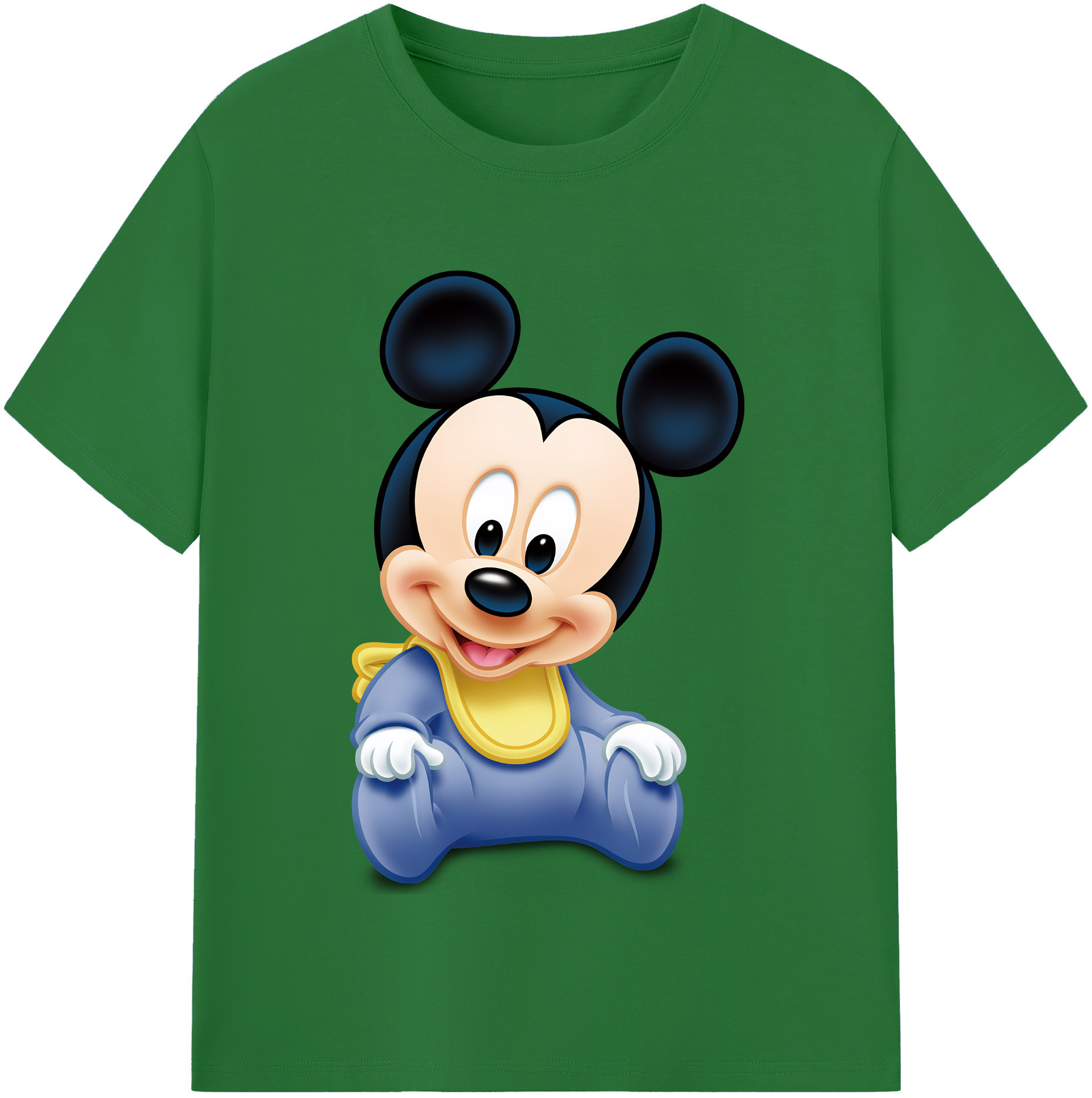 （画像用） ミッキーマウス Mickey Mouse 綿100％半袖Tシャツ（フロントプリント）