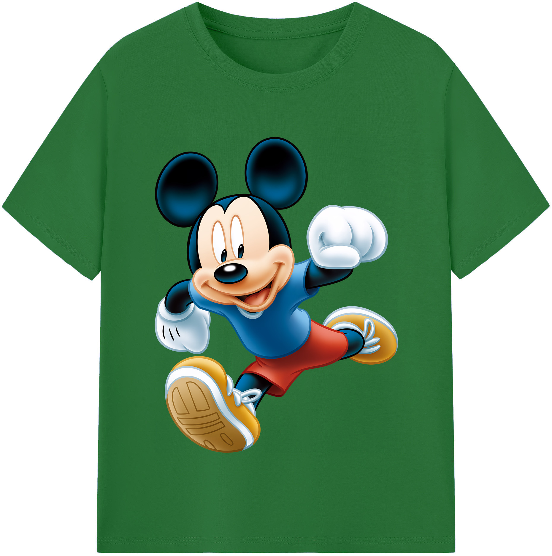 （画像用） ミッキーマウス Mickey Mouse 綿100％半袖Tシャツ（フロントプリント）