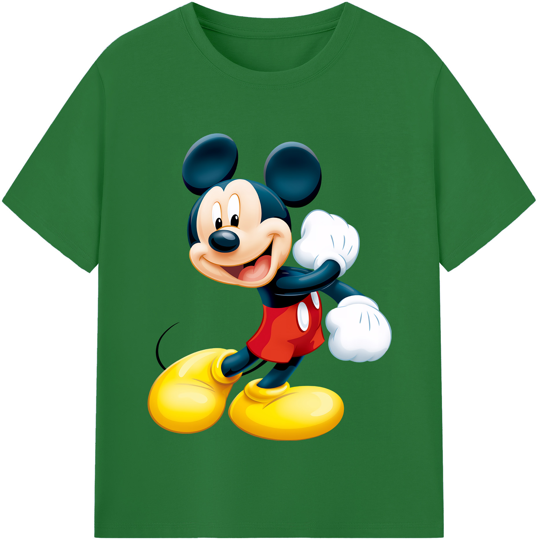 （画像用） ミッキーマウス Mickey Mouse 綿100％半袖Tシャツ（フロントプリント）
