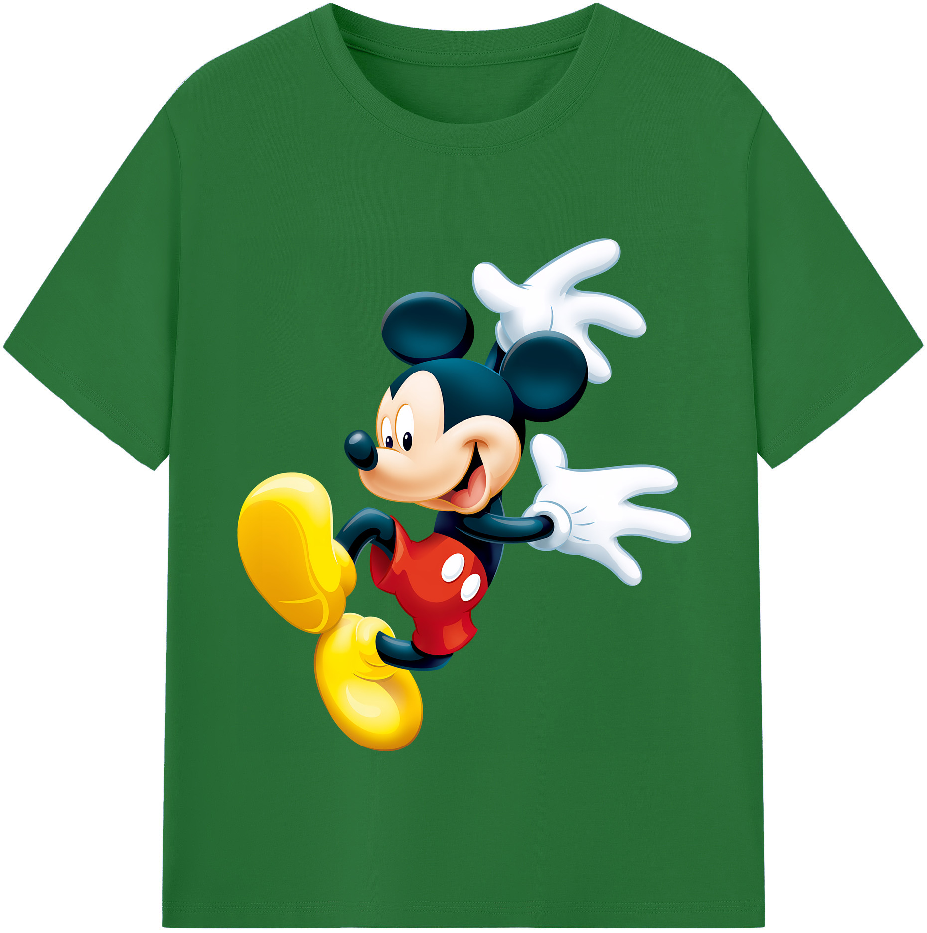 （画像用） ミッキーマウス Mickey Mouse 綿100％半袖Tシャツ（フロントプリント）