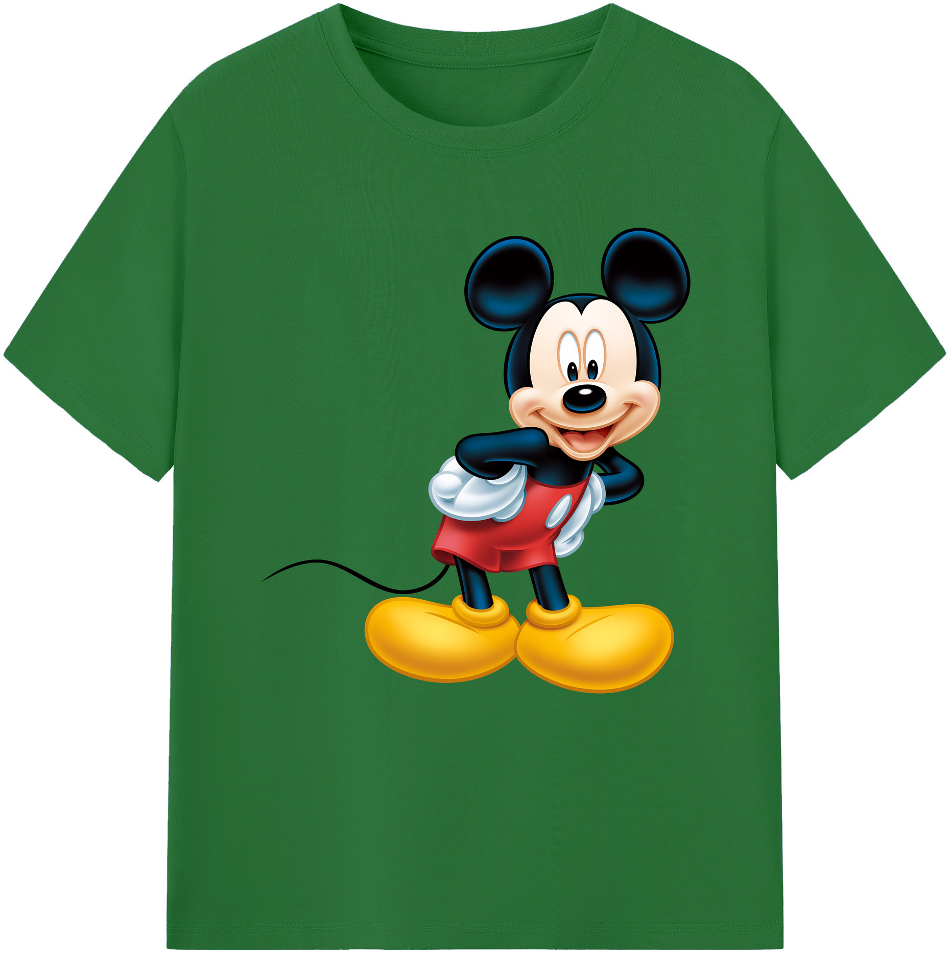 （画像用） ミッキーマウス Mickey Mouse 綿100％半袖Tシャツ（フロントプリント）
