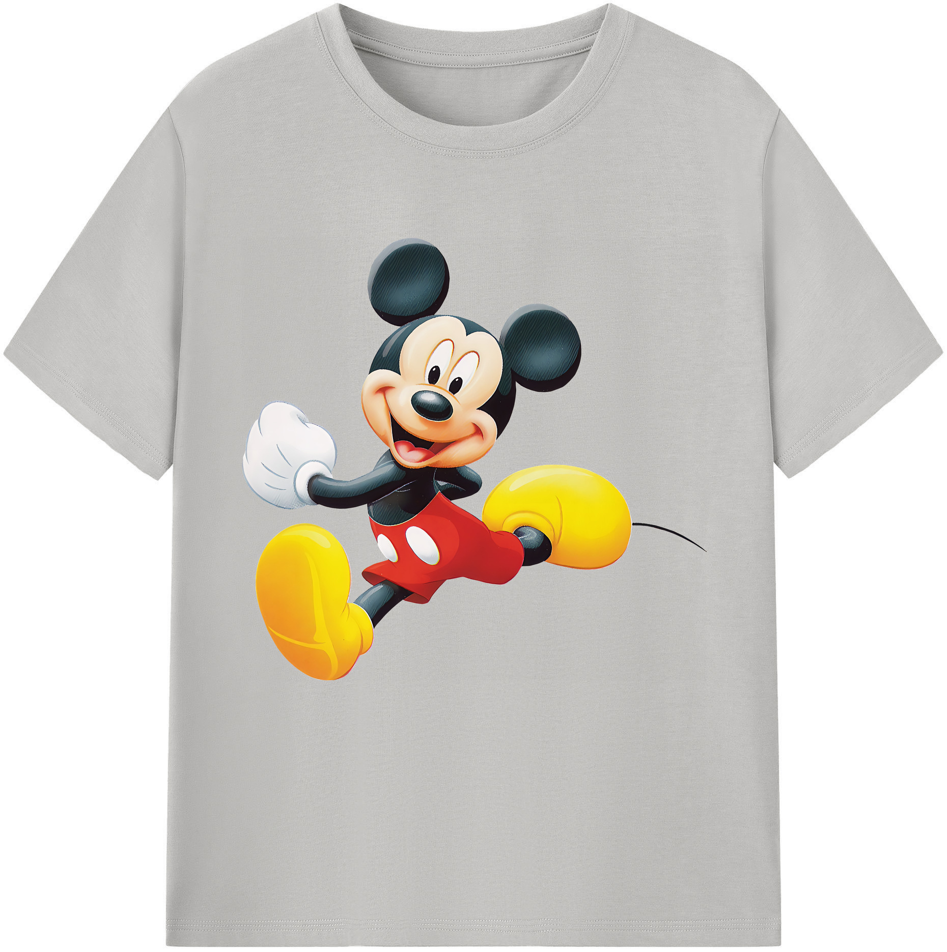 （画像用） ミッキーマウス Mickey Mouse 綿100％半袖Tシャツ（フロントプリント）