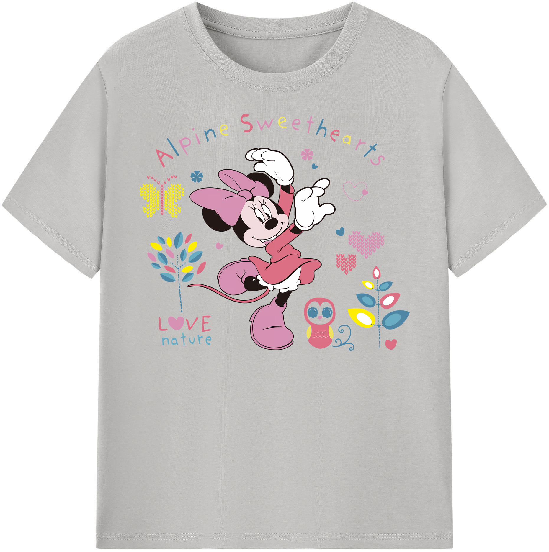 （画像用） ミッキーマウス Mickey Mouse 綿100％半袖Tシャツ（フロントプリント）
