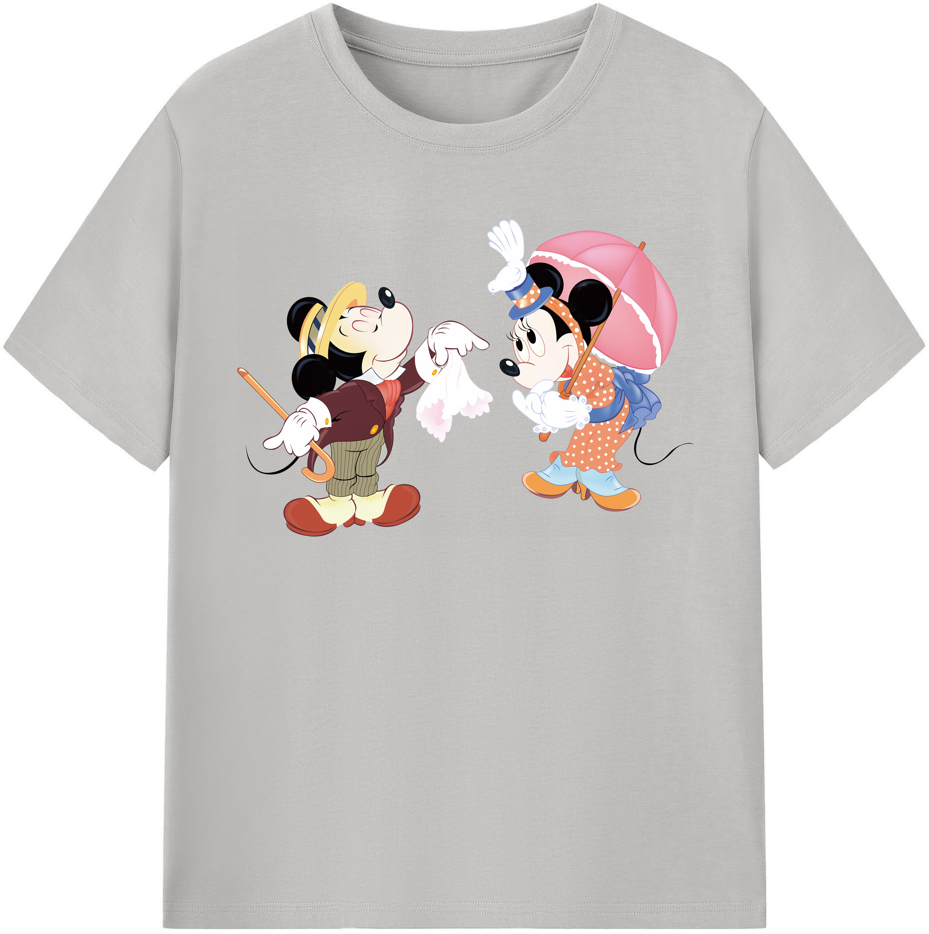 （画像用） ミッキーマウス Mickey Mouse 綿100％半袖Tシャツ（フロントプリント）