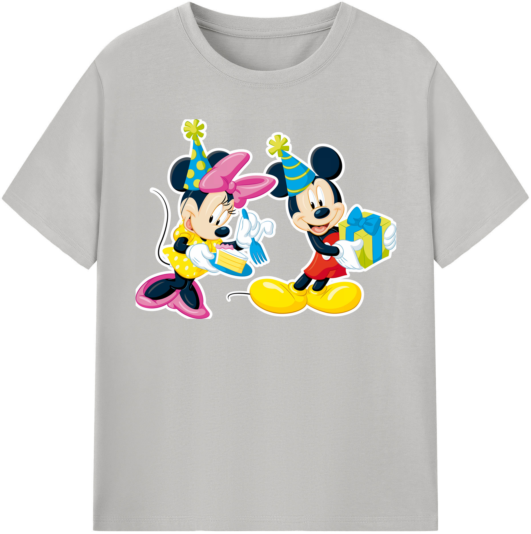 （画像用） ミッキーマウス Mickey Mouse 綿100％半袖Tシャツ（フロントプリント）