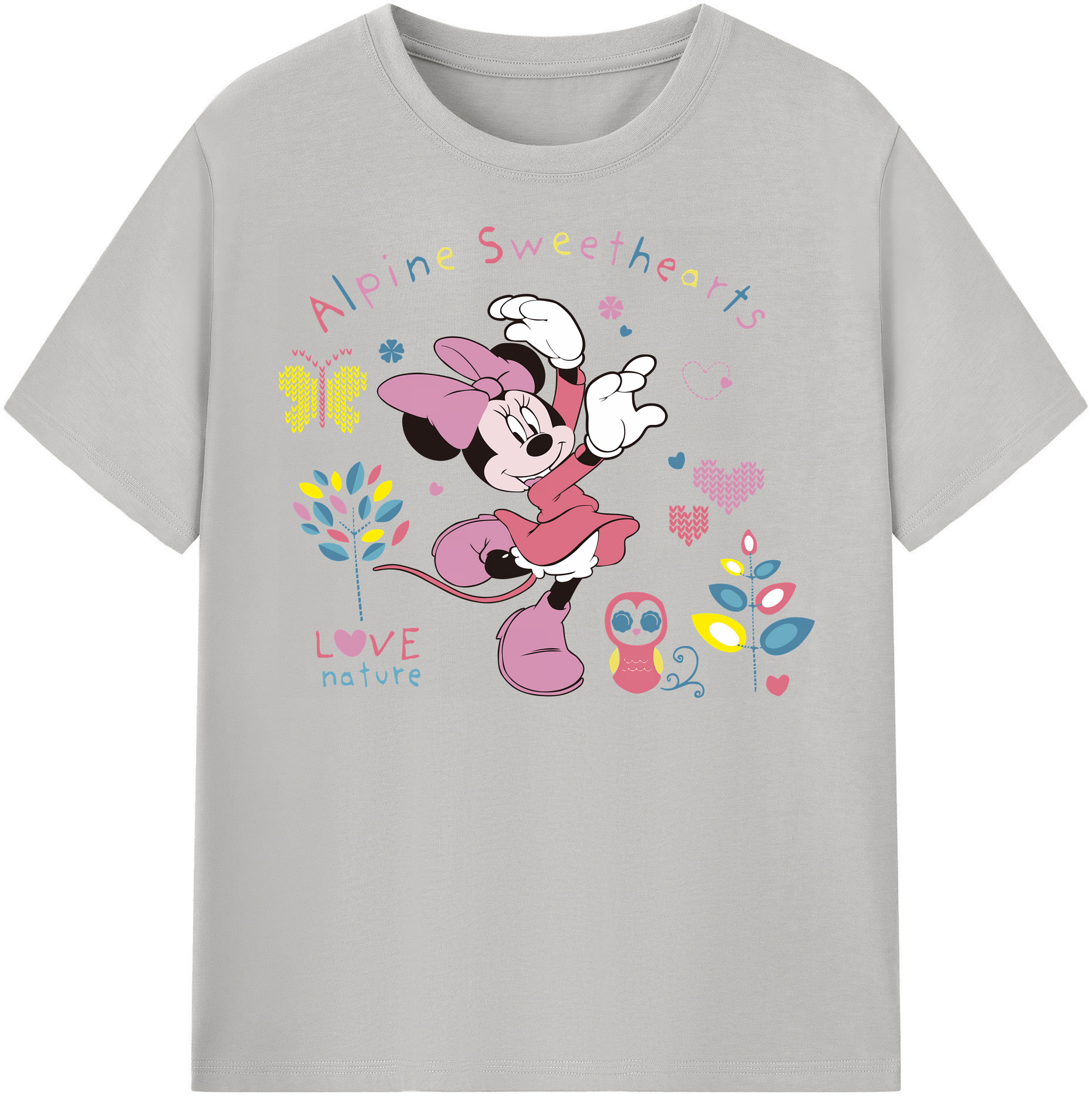 （画像用） ミッキーマウス Mickey Mouse 綿100％半袖Tシャツ（フロントプリント）