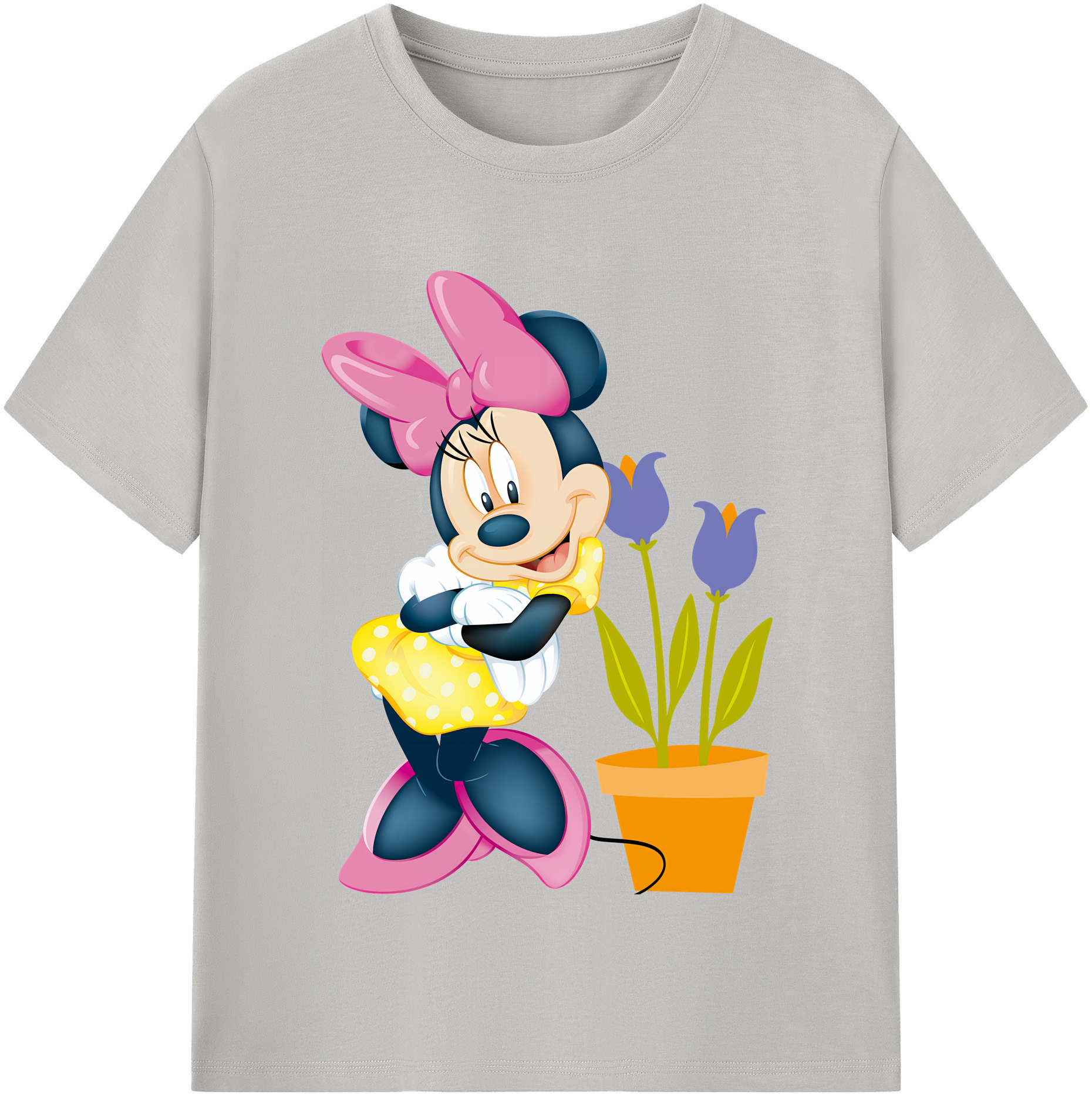 （画像用） ミッキーマウス Mickey Mouse 綿100％半袖Tシャツ（フロントプリント）
