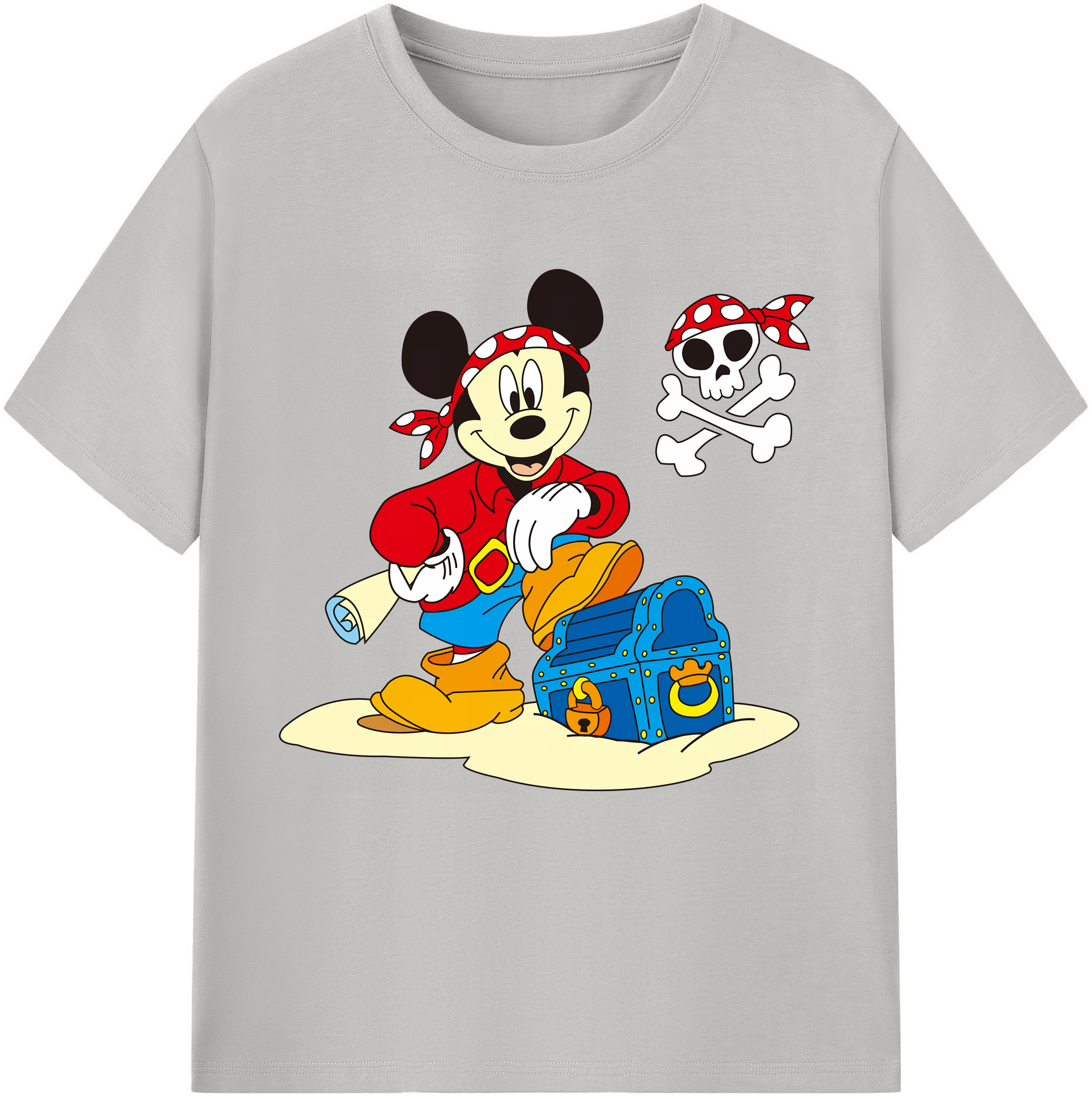 （画像用） ミッキーマウス Mickey Mouse 綿100％半袖Tシャツ（フロントプリント）