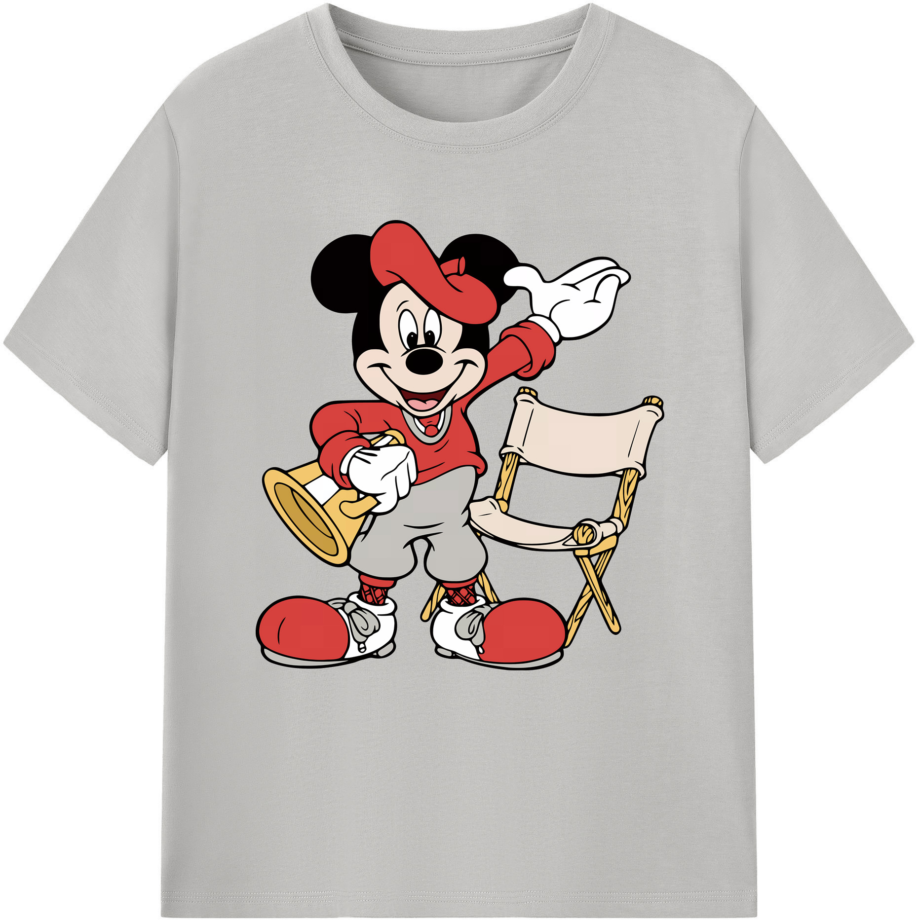 （画像用） ミッキーマウス Mickey Mouse 綿100％半袖Tシャツ（フロントプリント）