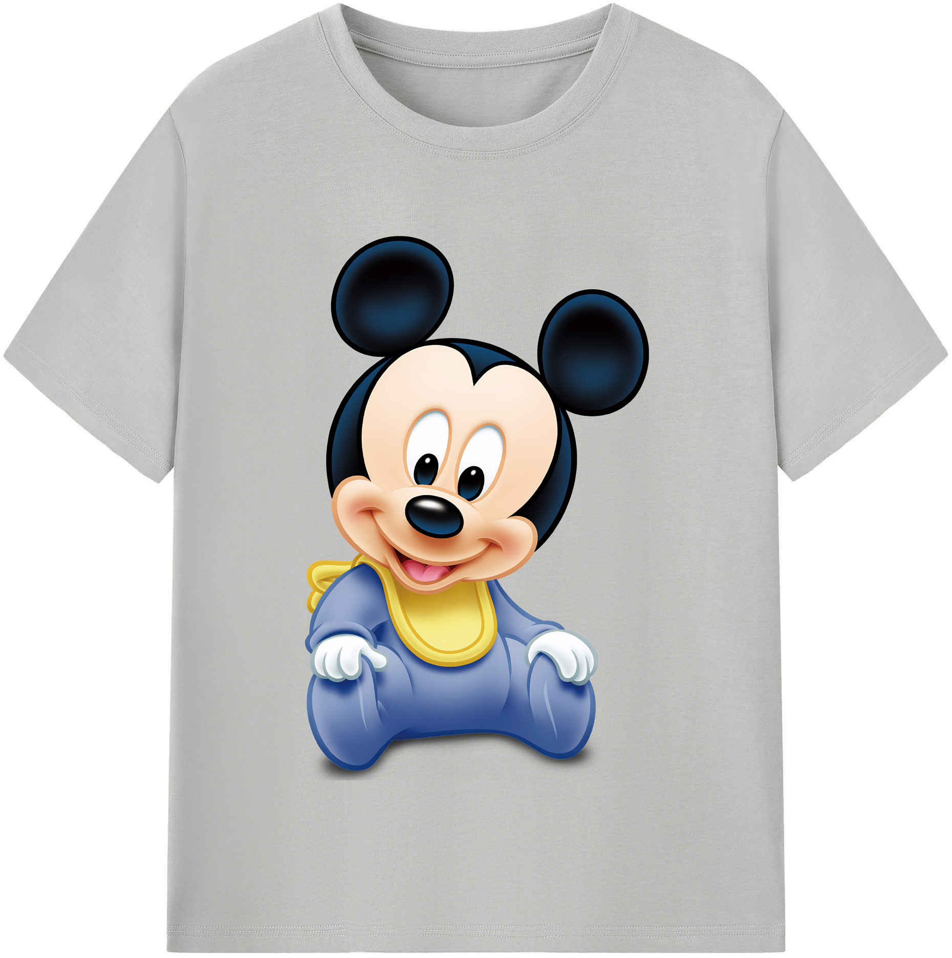 （画像用） ミッキーマウス Mickey Mouse 綿100％半袖Tシャツ（フロントプリント）