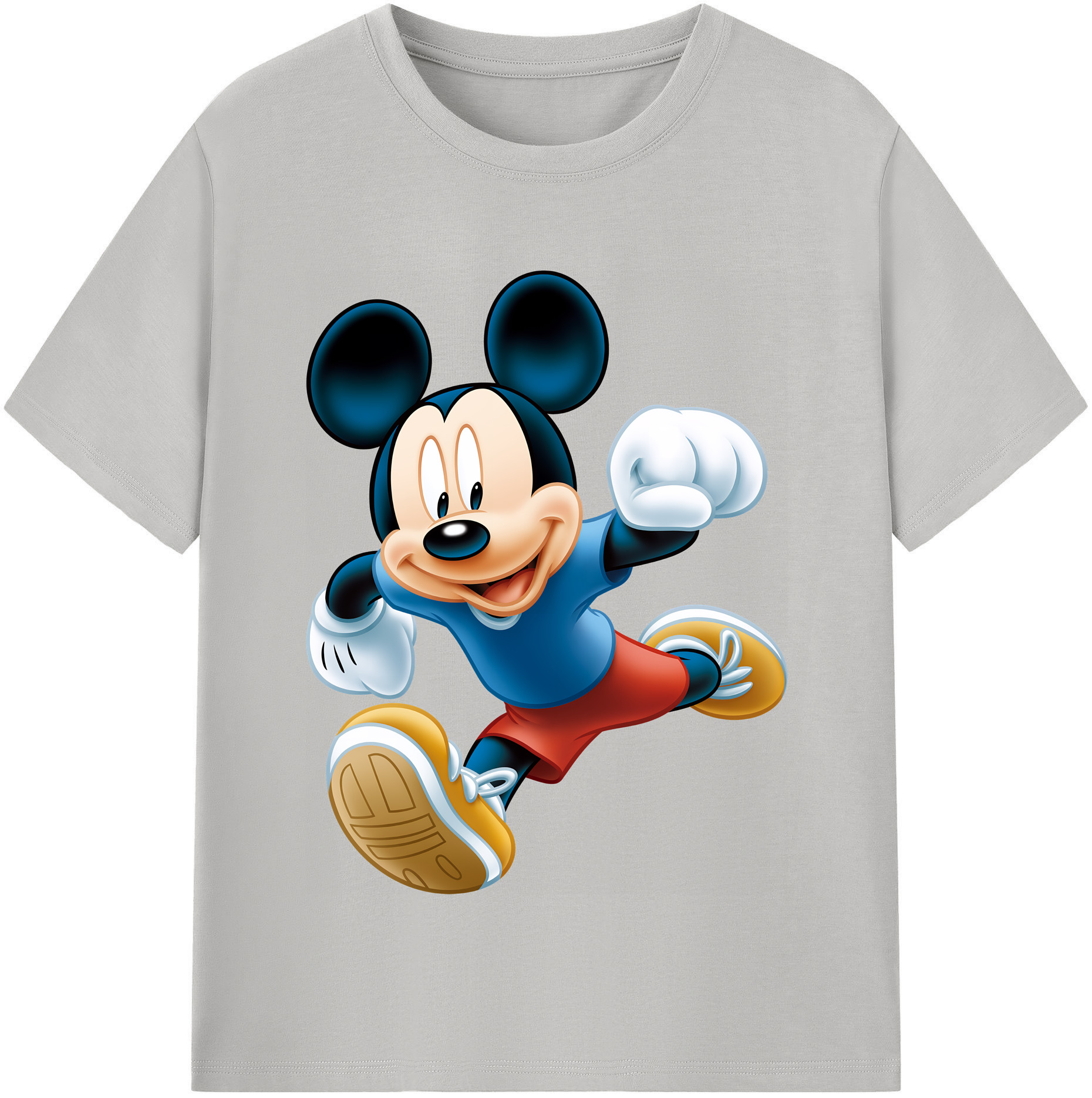 （画像用） ミッキーマウス Mickey Mouse 綿100％半袖Tシャツ（フロントプリント）