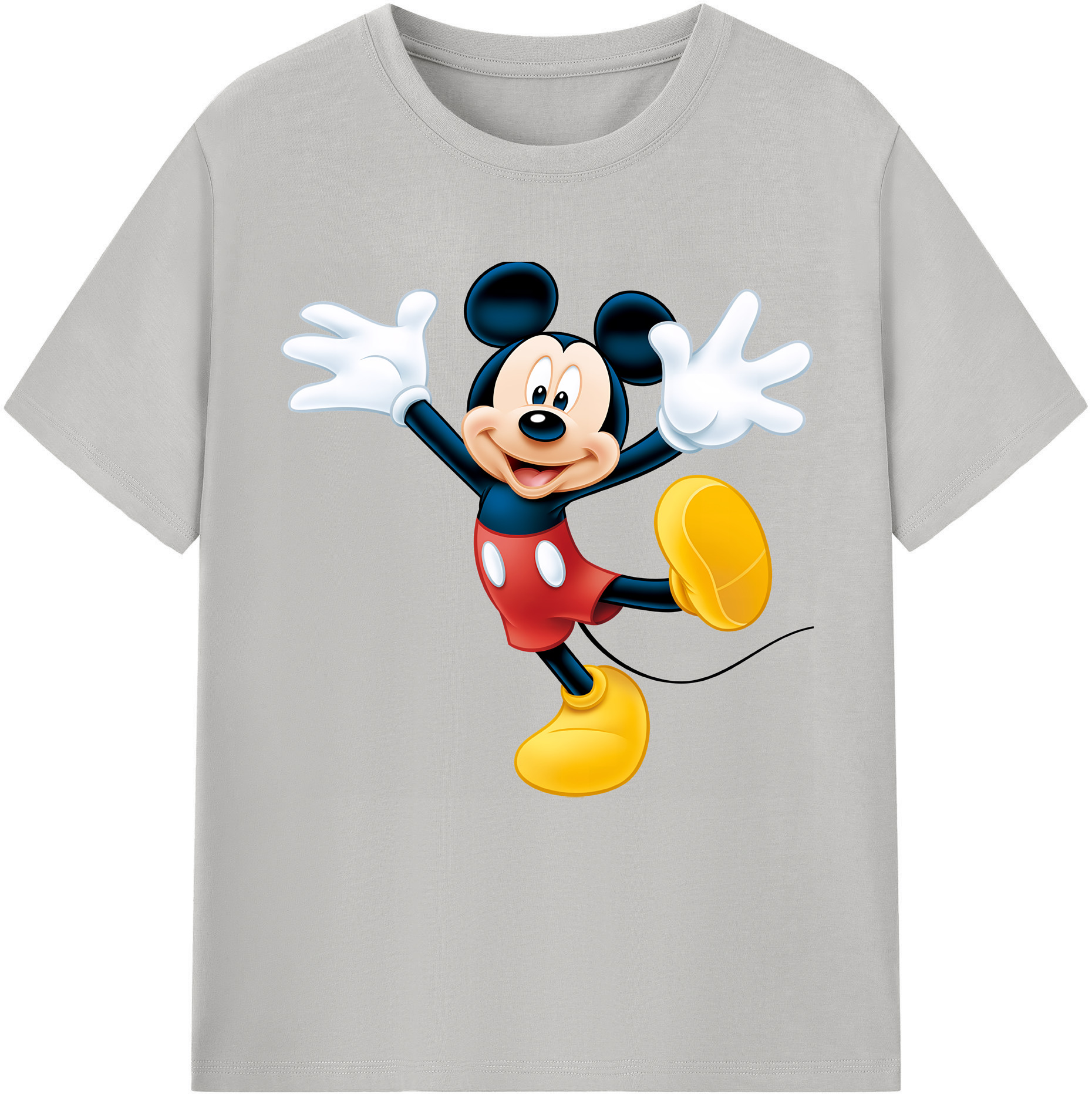 （画像用） ミッキーマウス Mickey Mouse 綿100％半袖Tシャツ（フロントプリント）