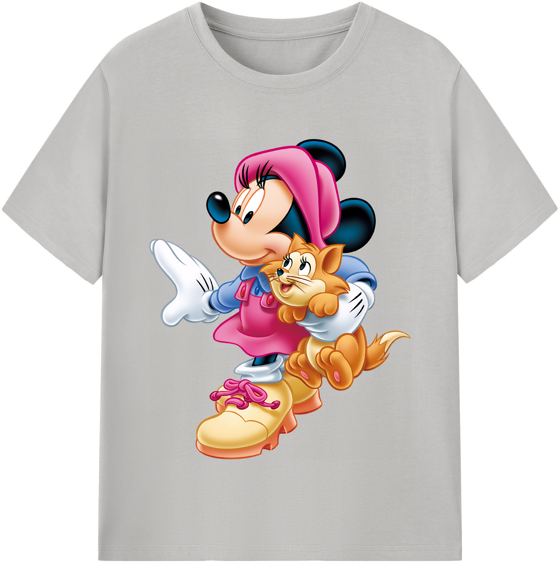 （画像用） ミッキーマウス Mickey Mouse 綿100％半袖Tシャツ（フロントプリント）