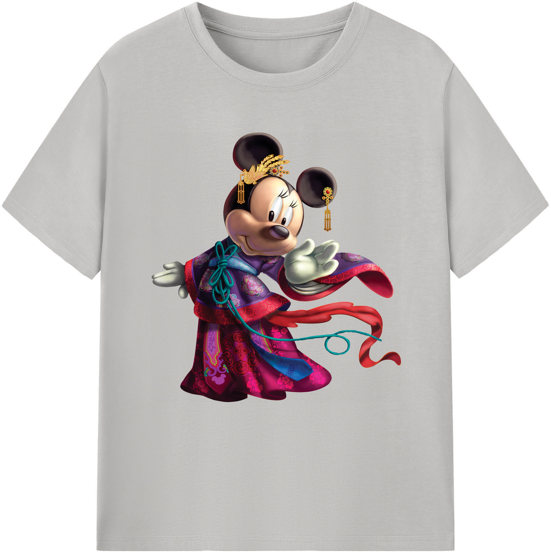 （画像用） ミッキーマウス Mickey Mouse 綿100％半袖Tシャツ（フロントプリント）