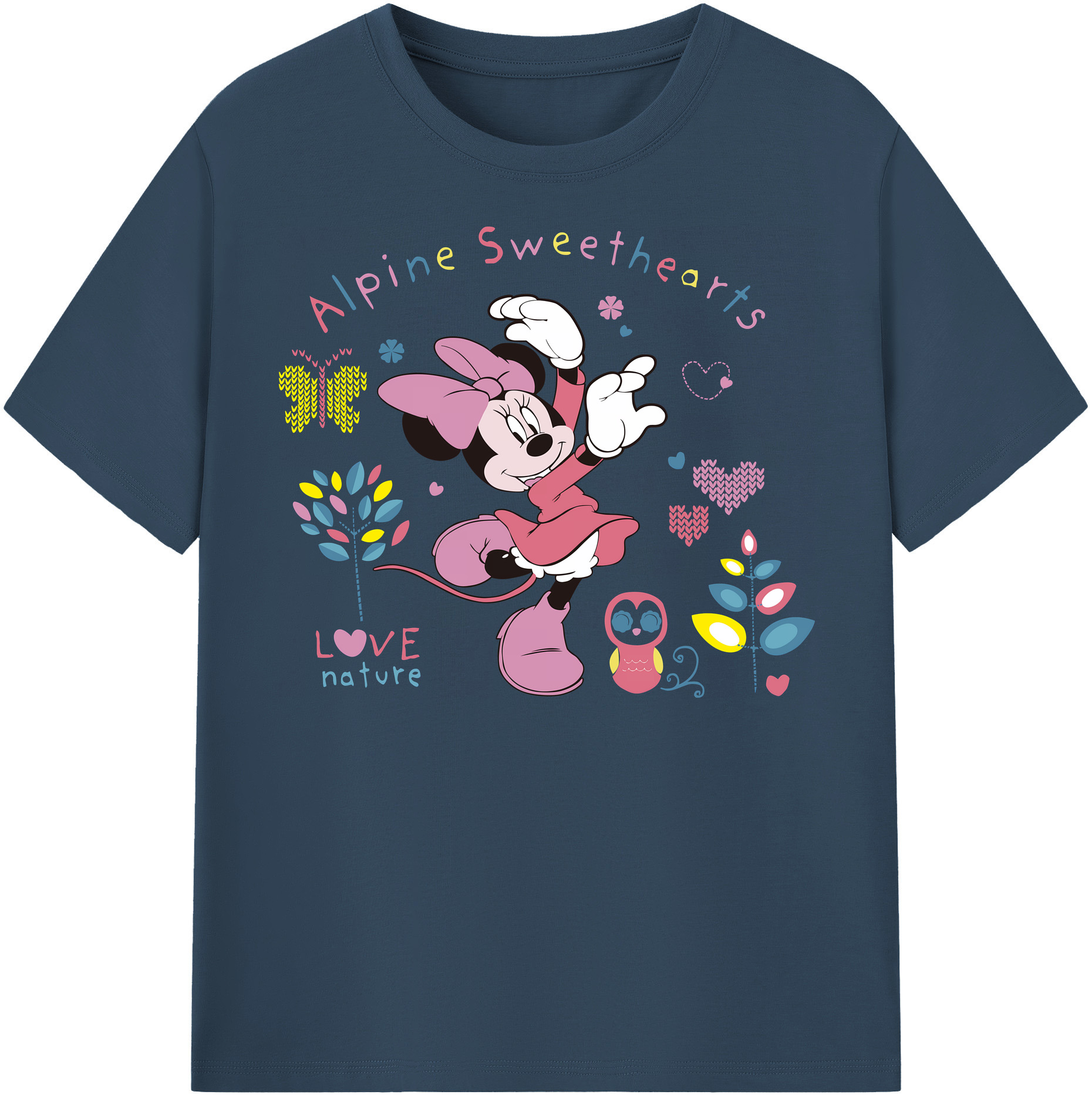 （画像用） ミッキーマウス Mickey Mouse 綿100％半袖Tシャツ（フロントプリント）