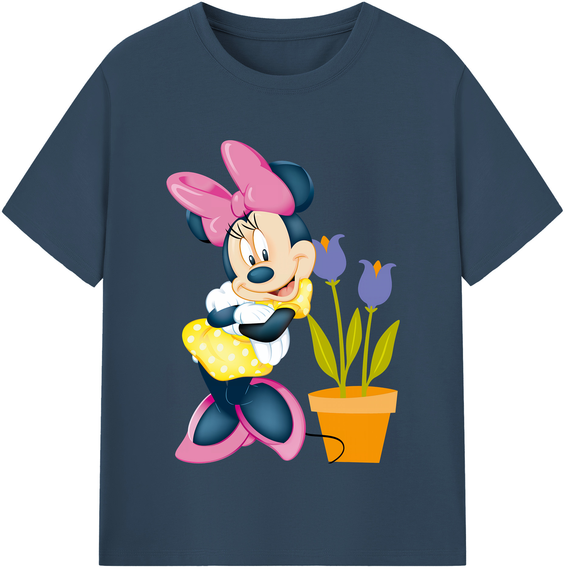 （画像用） ミッキーマウス Mickey Mouse 綿100％半袖Tシャツ（フロントプリント）