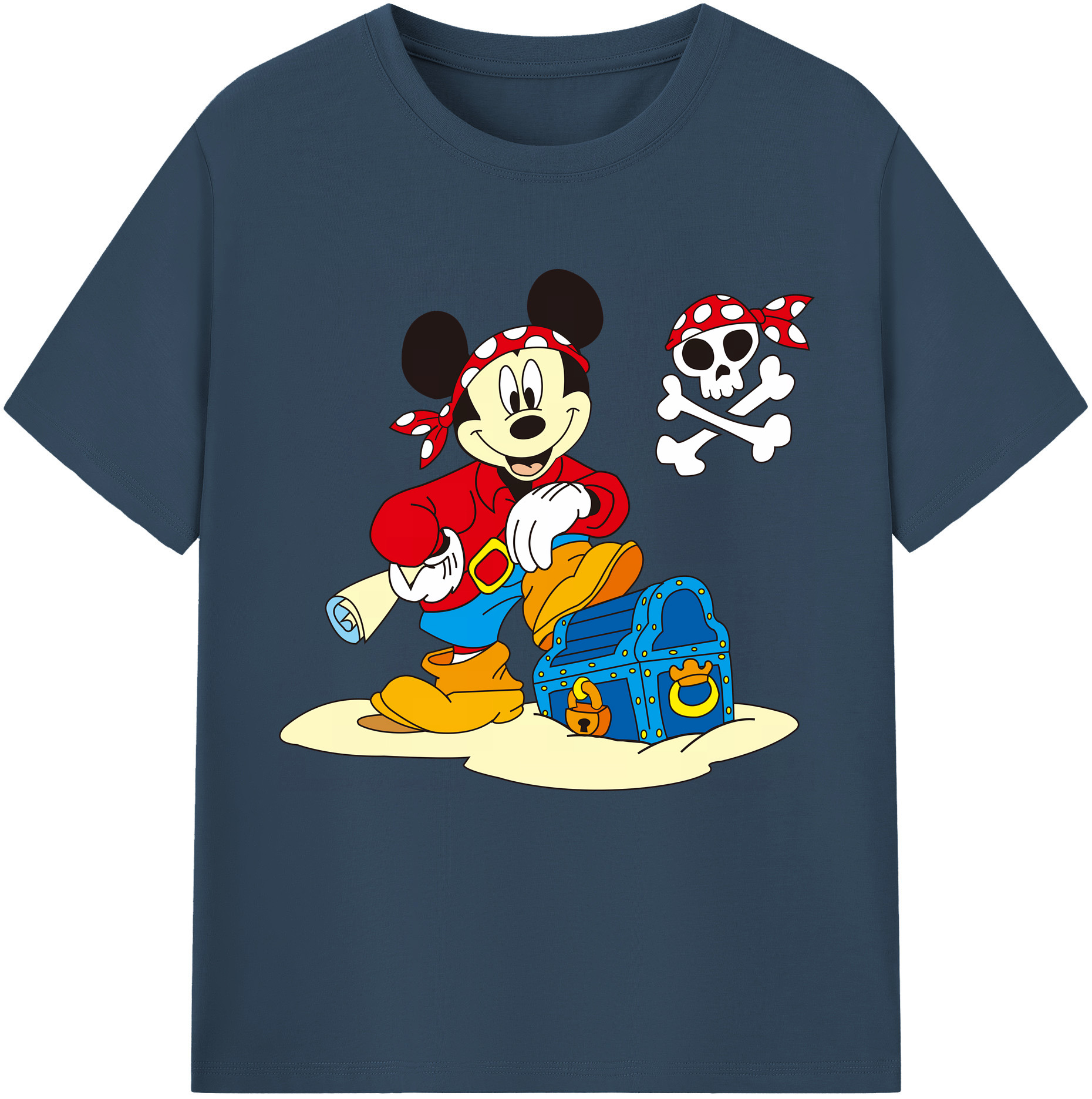 （画像用） ミッキーマウス Mickey Mouse 綿100％半袖Tシャツ（フロントプリント）