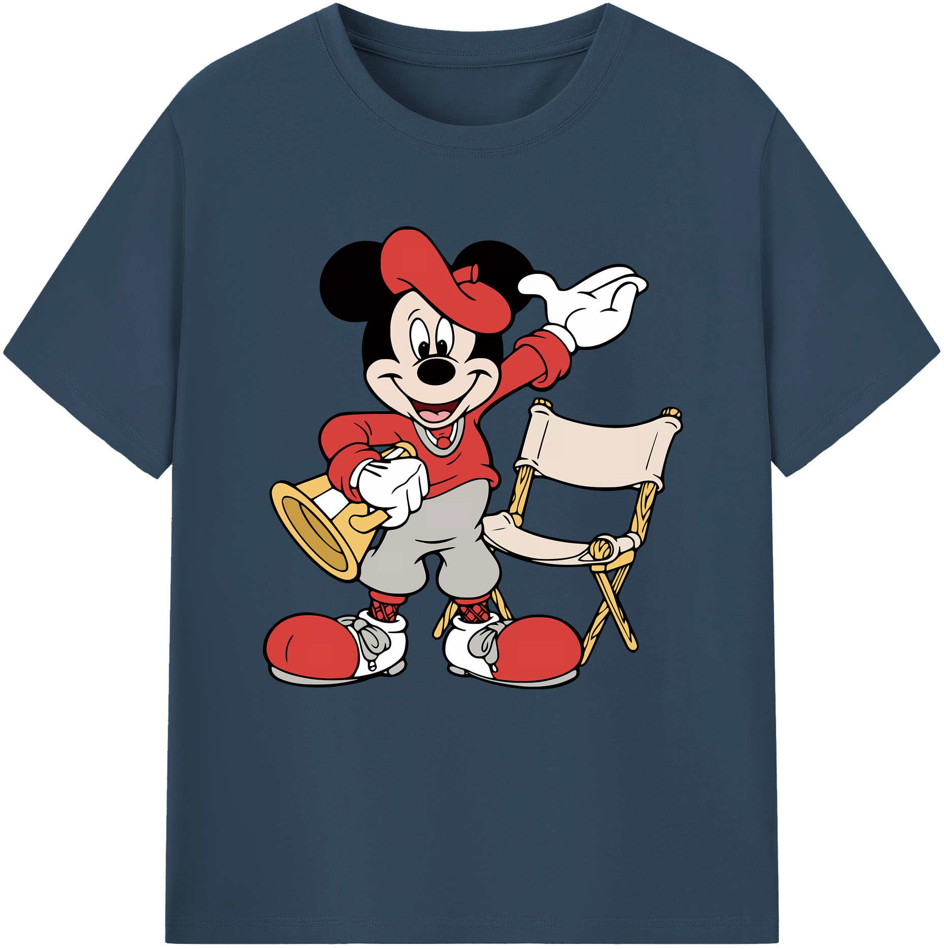 （画像用） ミッキーマウス Mickey Mouse 綿100％半袖Tシャツ（フロントプリント）