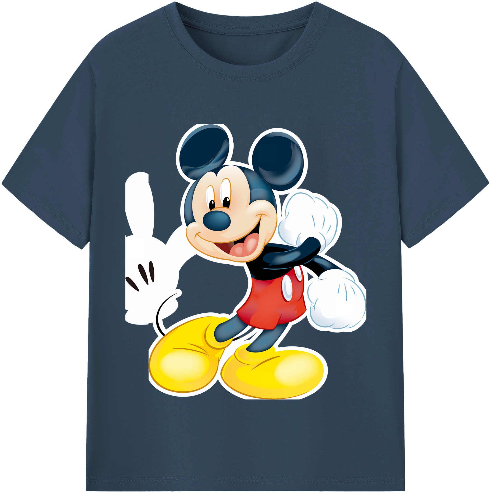（画像用） ミッキーマウス Mickey Mouse 綿100％半袖Tシャツ（フロントプリント）