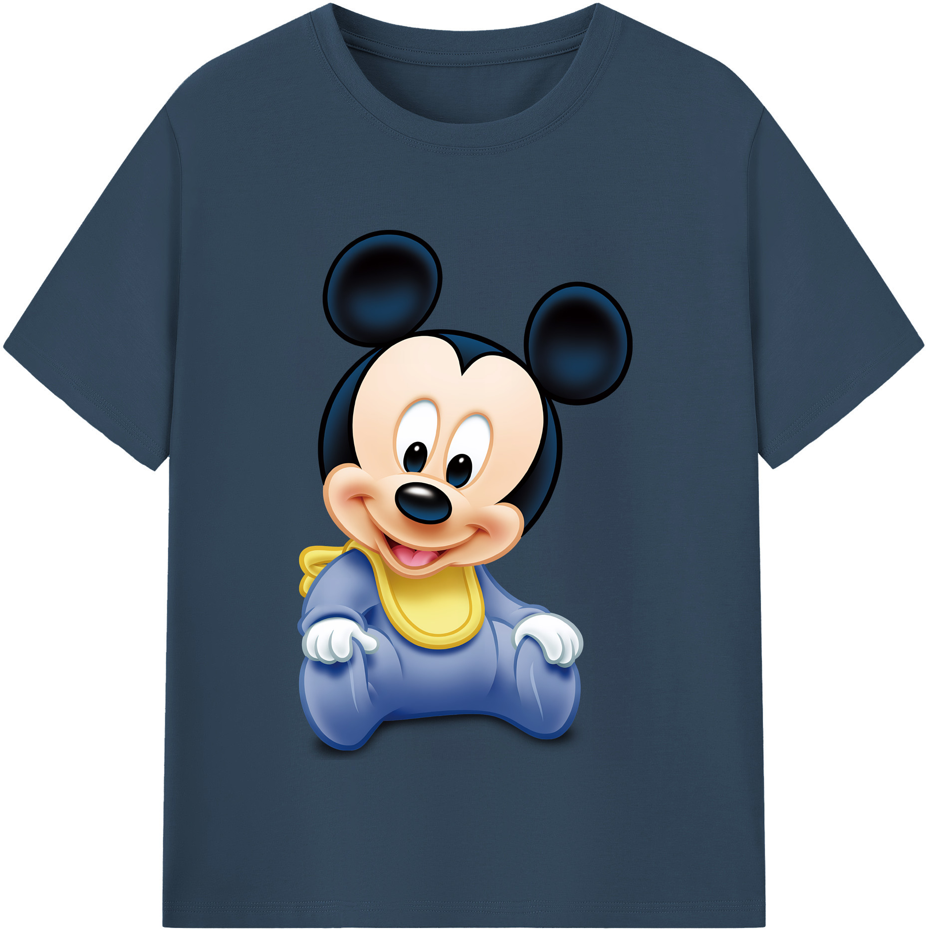 （画像用） ミッキーマウス Mickey Mouse 綿100％半袖Tシャツ（フロントプリント）