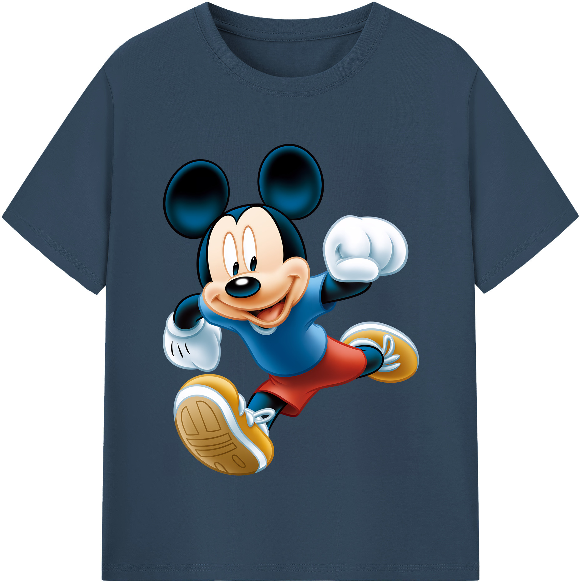 （画像用） ミッキーマウス Mickey Mouse 綿100％半袖Tシャツ（フロントプリント）
