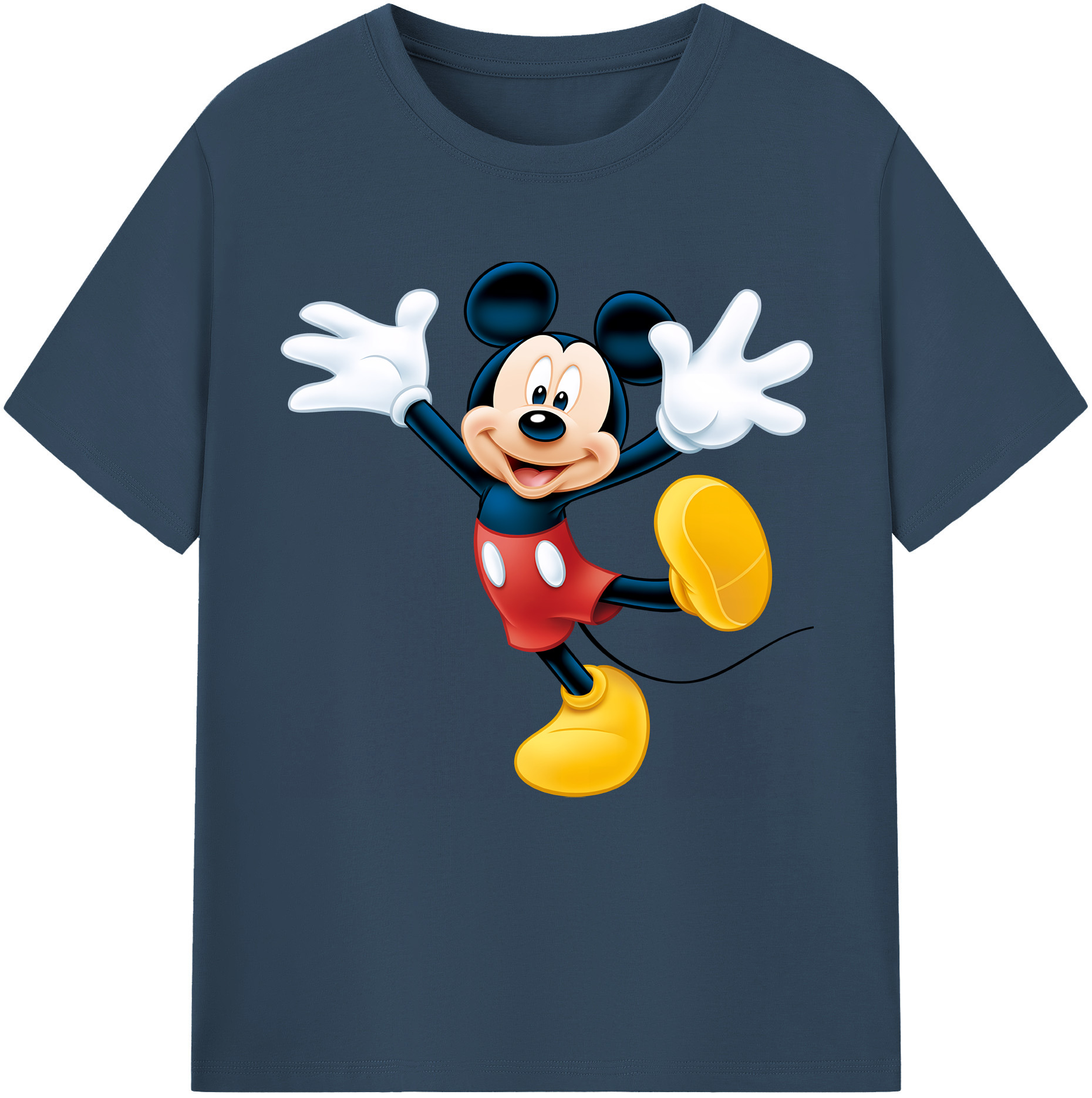 （画像用） ミッキーマウス Mickey Mouse 綿100％半袖Tシャツ（フロントプリント）
