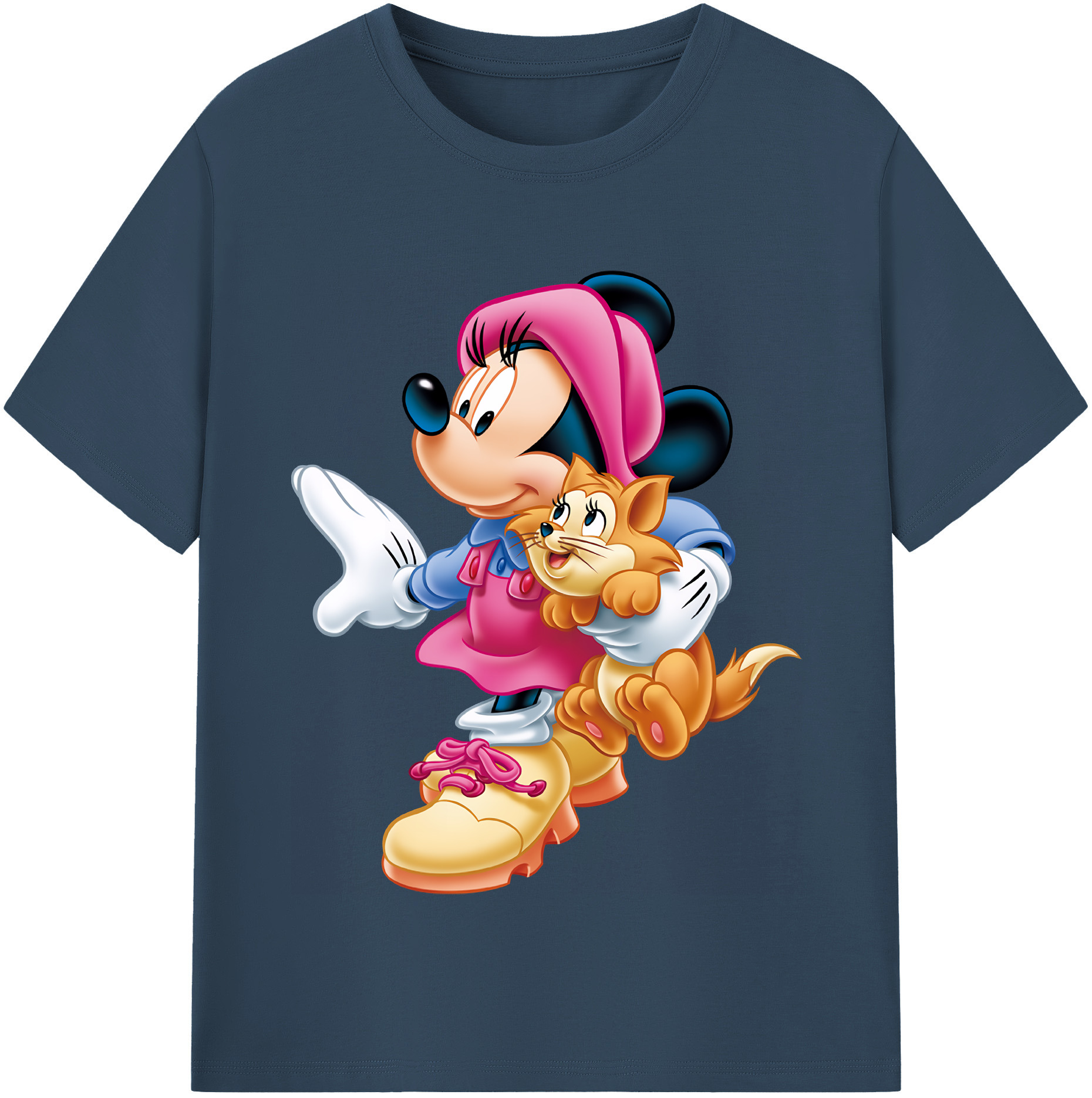 （画像用） ミッキーマウス Mickey Mouse 綿100％半袖Tシャツ（フロントプリント）