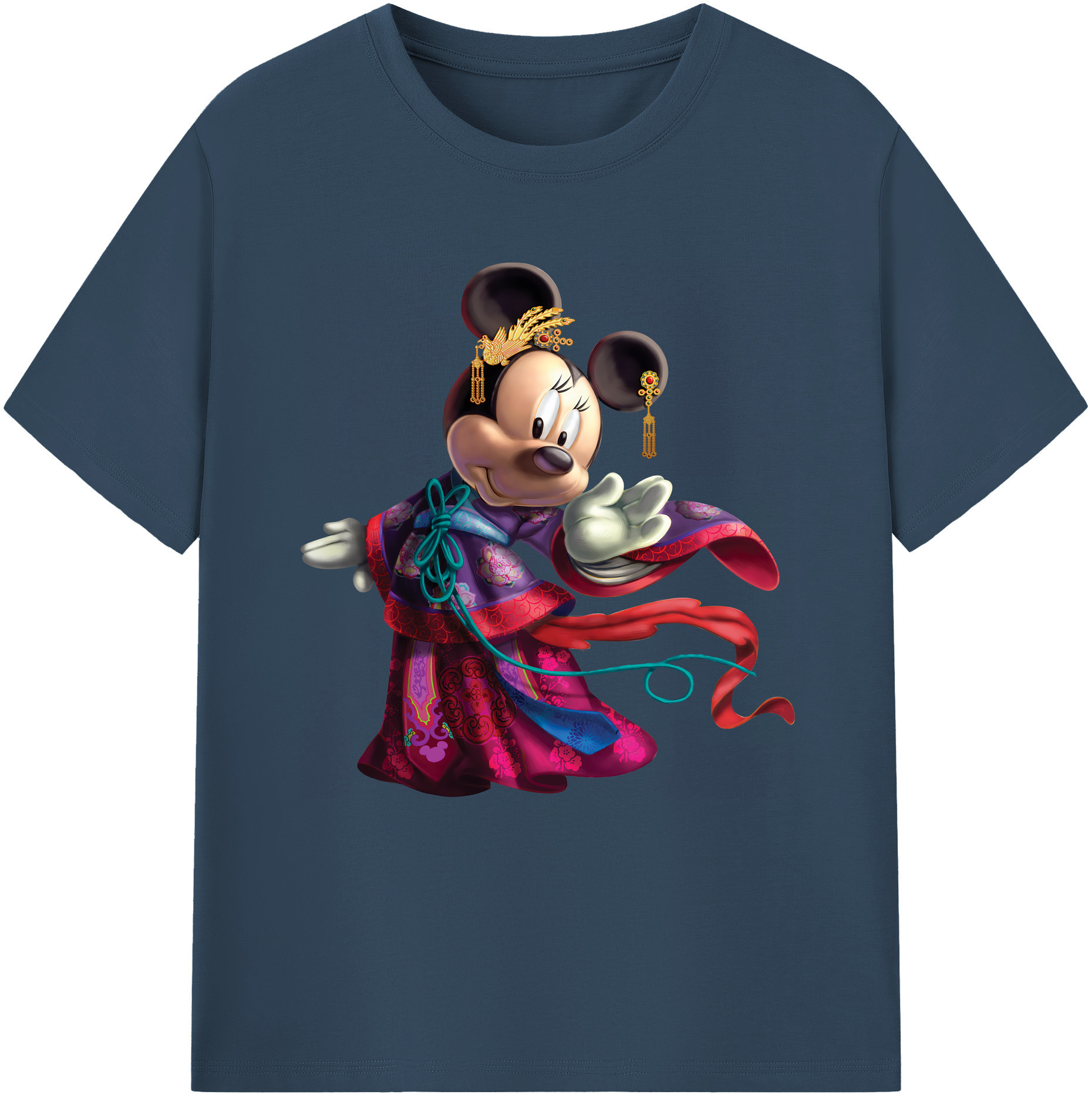 （画像用） ミッキーマウス Mickey Mouse 綿100％半袖Tシャツ（フロントプリント）
