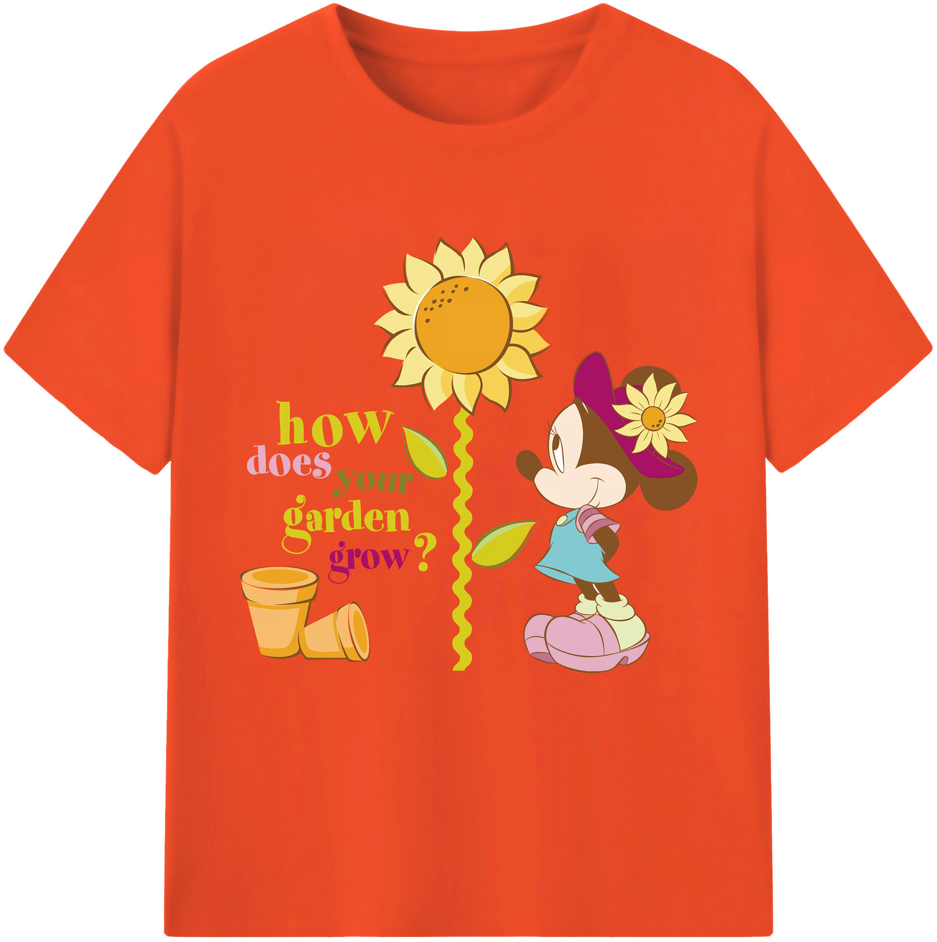 （画像用） ミッキーマウス Mickey Mouse 綿100％半袖Tシャツ（フロントプリント）