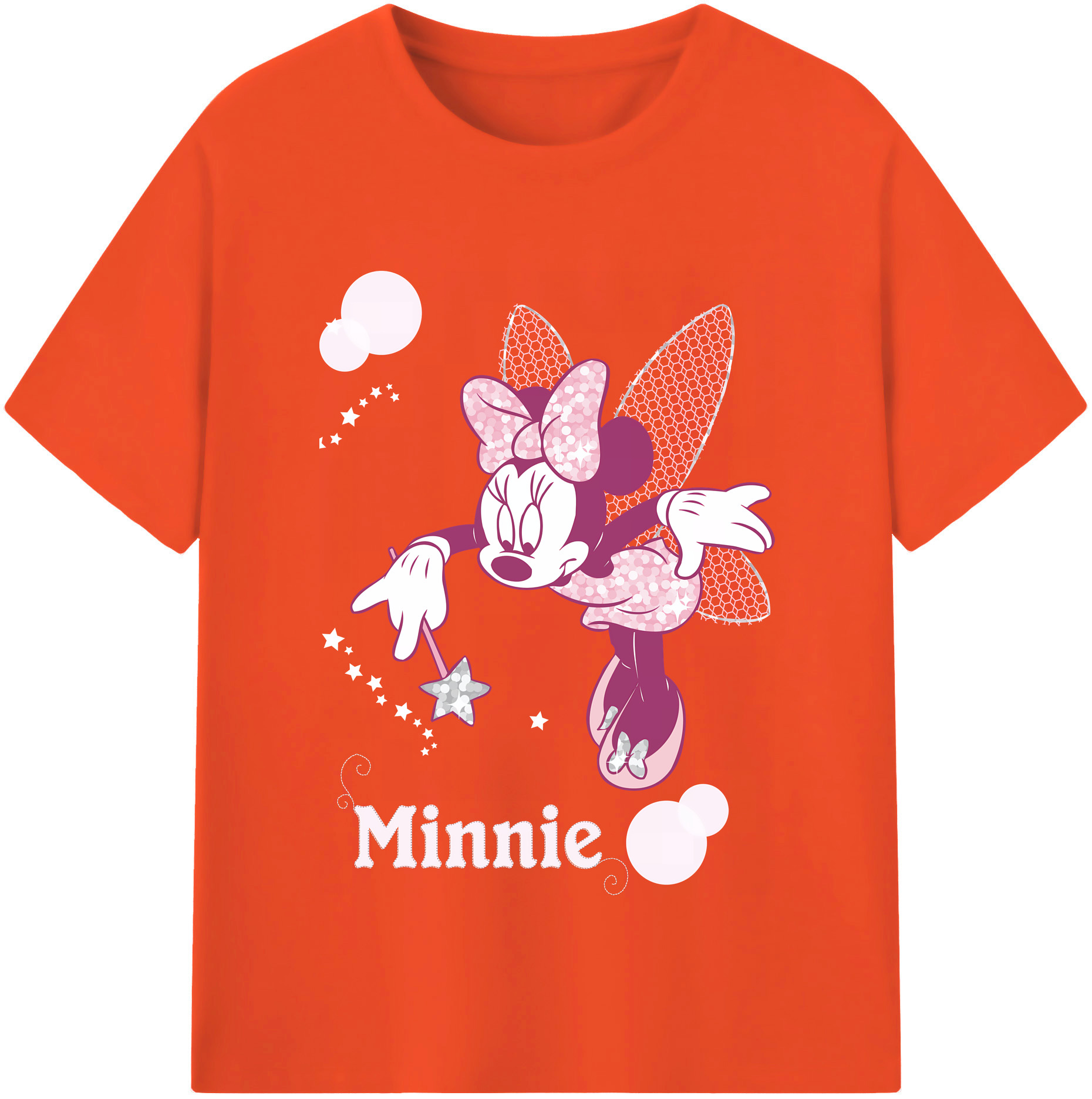 （画像用） ミッキーマウス Mickey Mouse 綿100％半袖Tシャツ（フロントプリント）