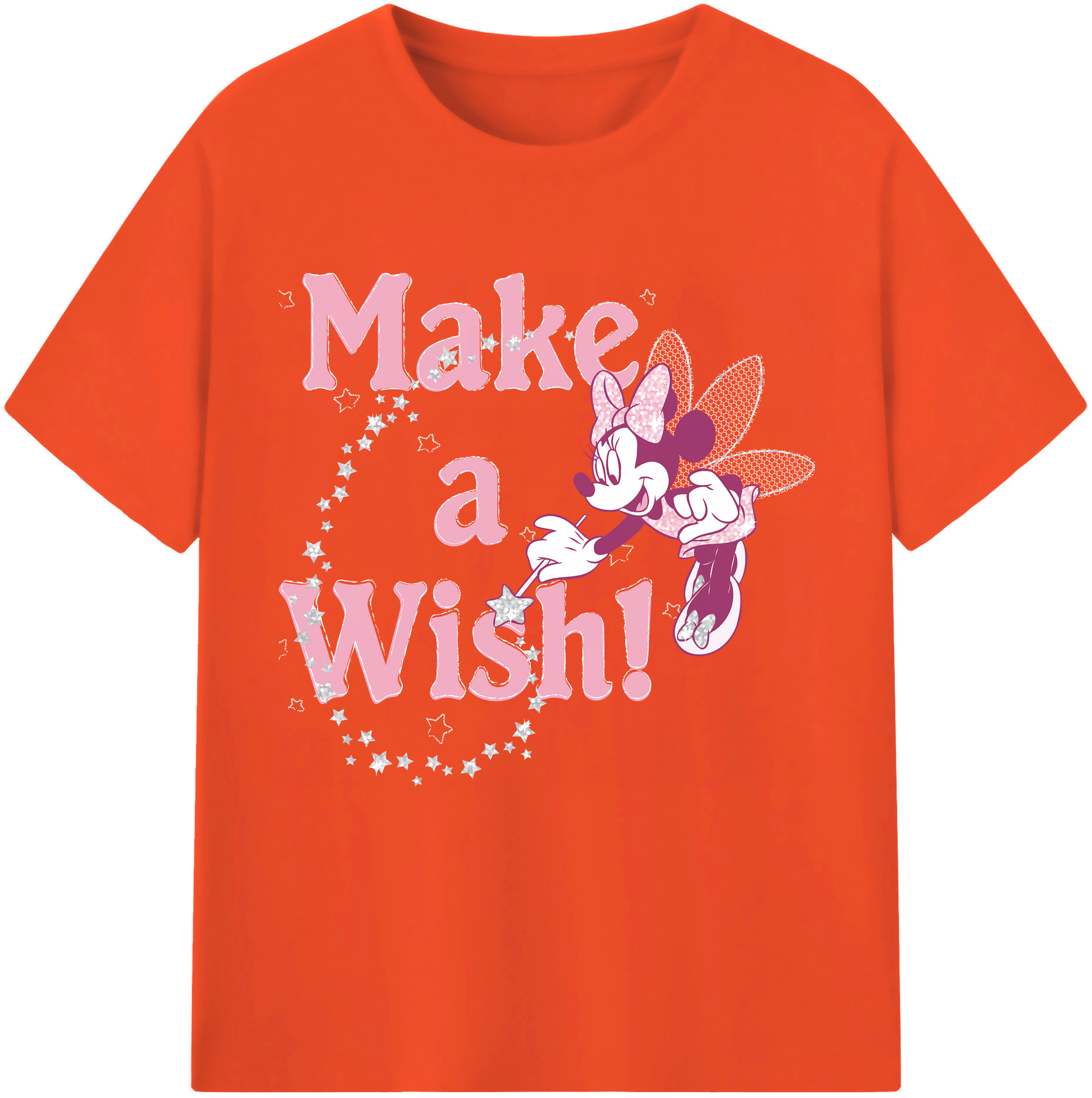 （画像用） ミッキーマウス Mickey Mouse 綿100％半袖Tシャツ（フロントプリント）