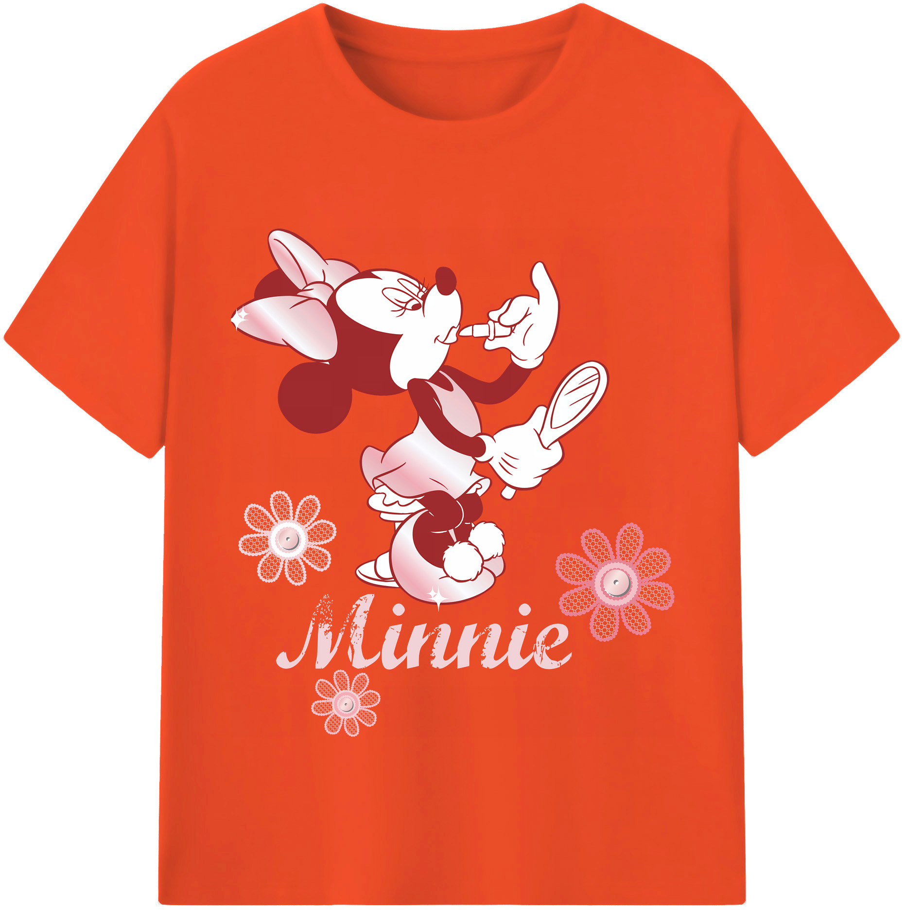 （画像用） ミッキーマウス Mickey Mouse 綿100％半袖Tシャツ（フロントプリント）
