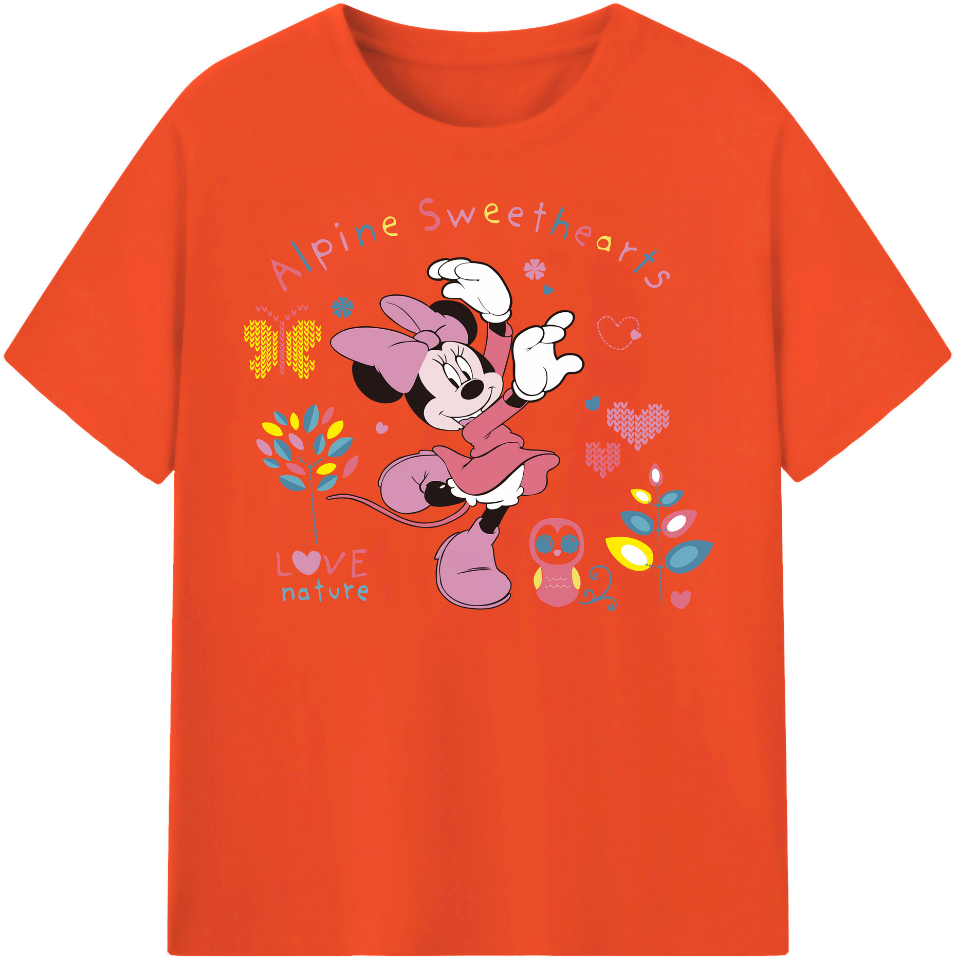 （画像用） ミッキーマウス Mickey Mouse 綿100％半袖Tシャツ（フロントプリント）