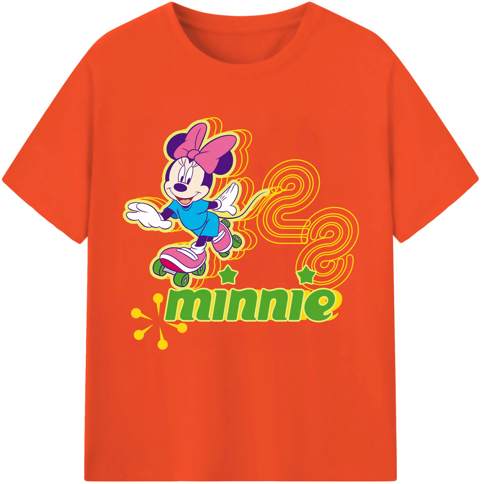 （画像用） ミッキーマウス Mickey Mouse 綿100％半袖Tシャツ（フロントプリント）
