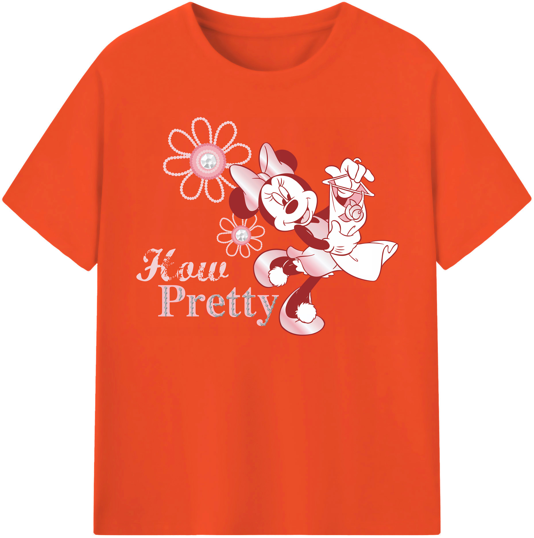 （画像用） ミッキーマウス Mickey Mouse 綿100％半袖Tシャツ（フロントプリント）