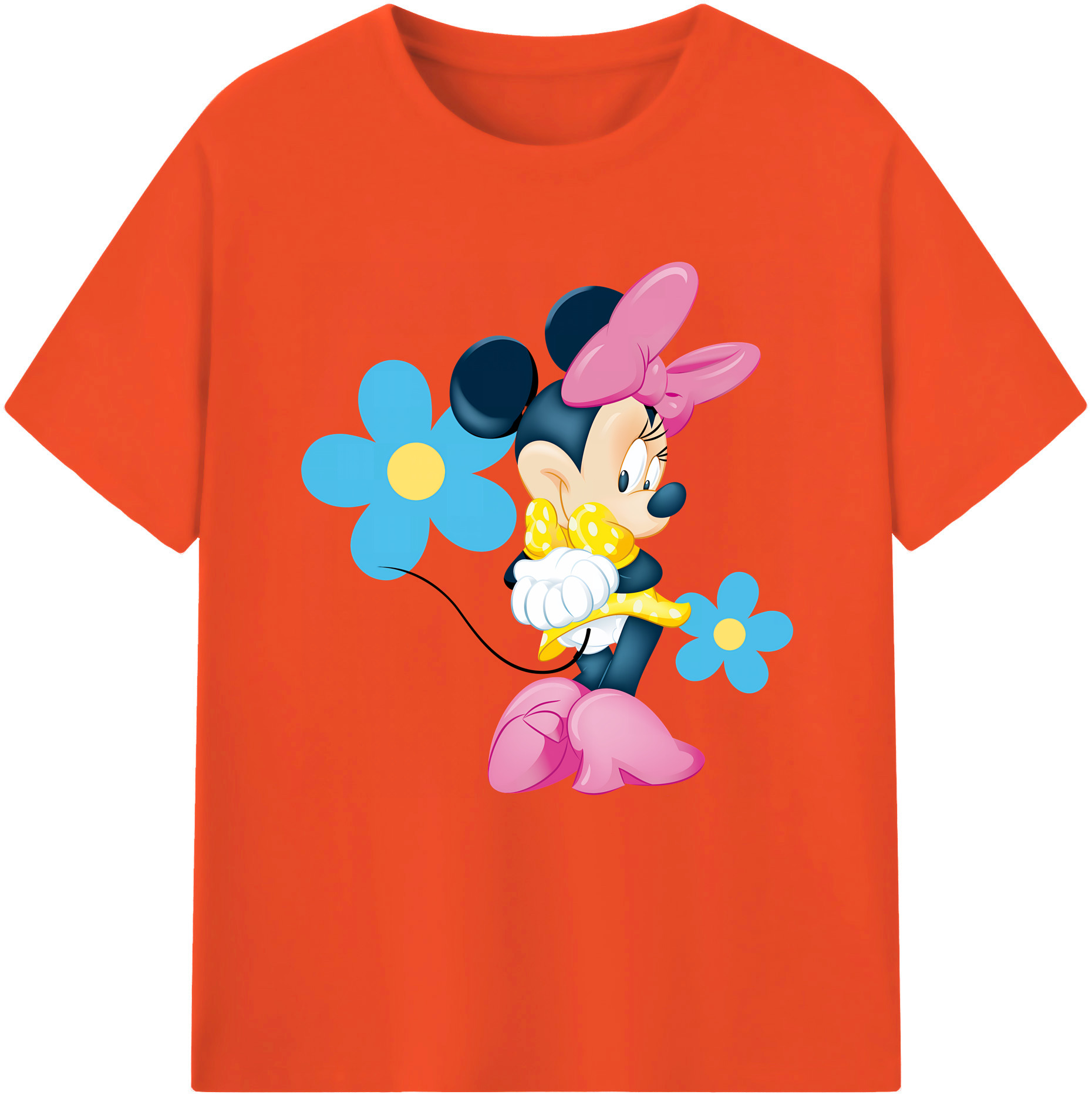 （画像用） ミッキーマウス Mickey Mouse 綿100％半袖Tシャツ（フロントプリント）