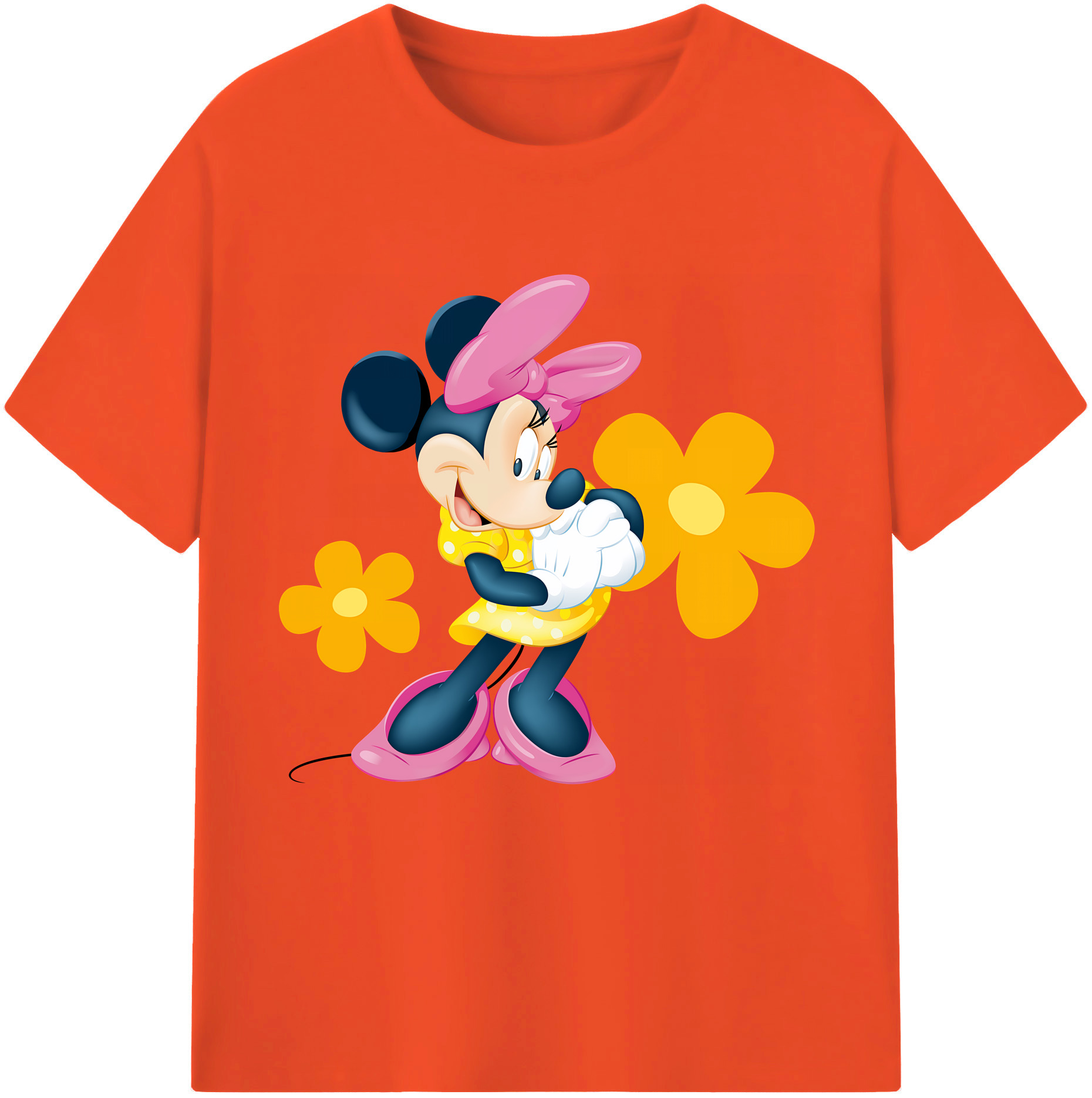 （画像用） ミッキーマウス Mickey Mouse 綿100％半袖Tシャツ（フロントプリント）